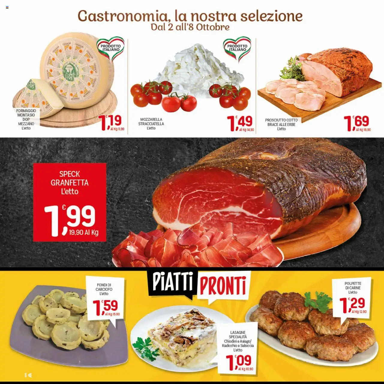 Volantino CRAI del 02.10.2025 | Pagina: 8 | Prodotti: Formaggio, Letto, Stracciatella, Polpette