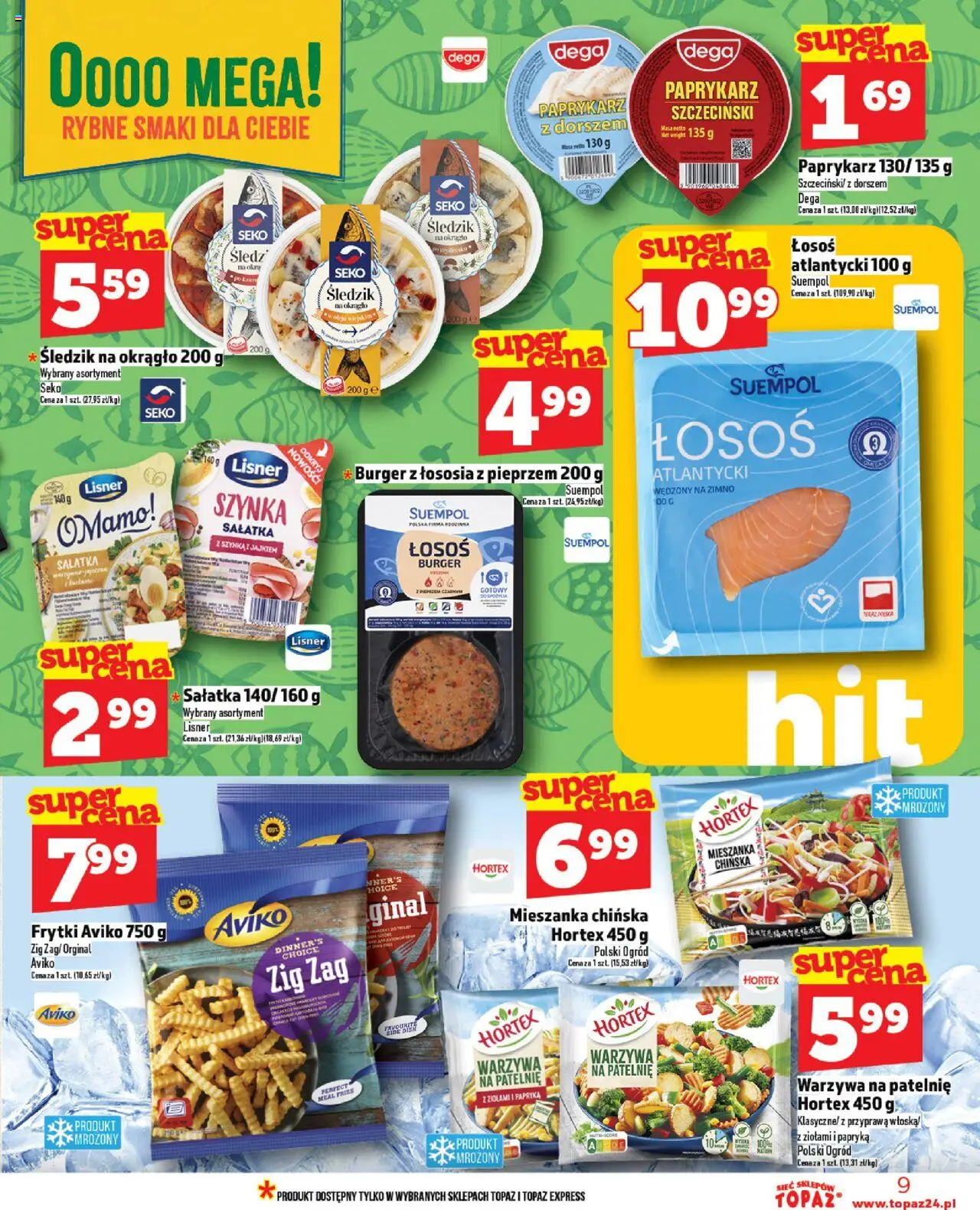 Topaz Gazetka od 20.06.2025 | Strona: 9 | Produkty: Szynka, Papryka, Patelnie, Mieszanka chińska