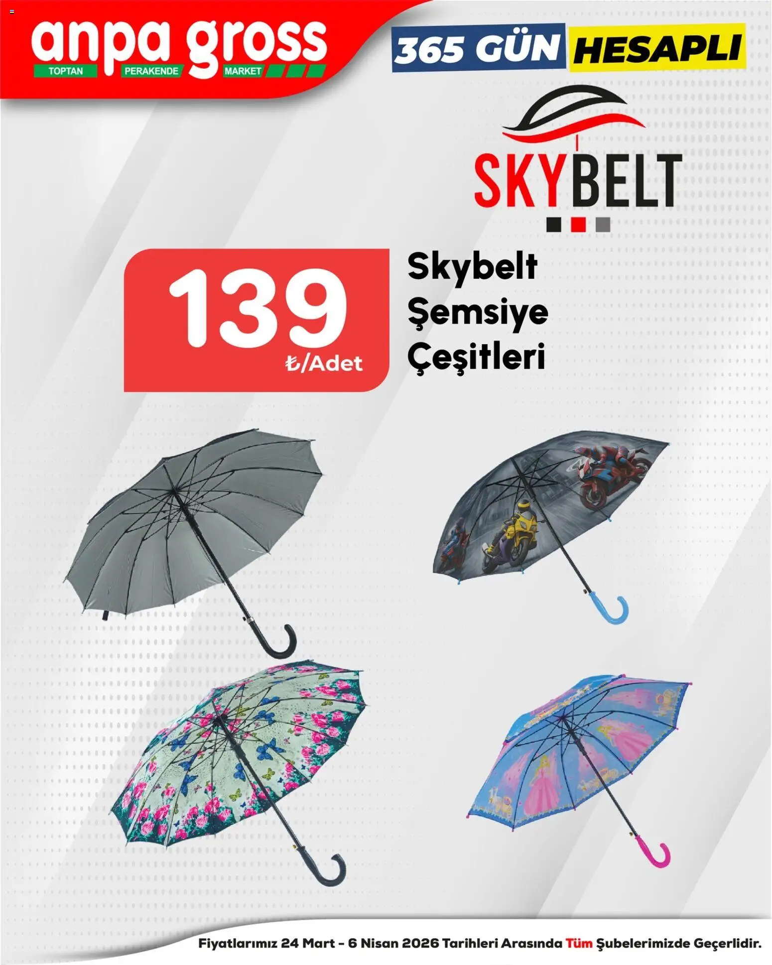 Anpa Gross İndirim - 24.03.2026 tarihinden itibaren geçerlidir | Sayfa: 4 | Ürünler: Şemsiye