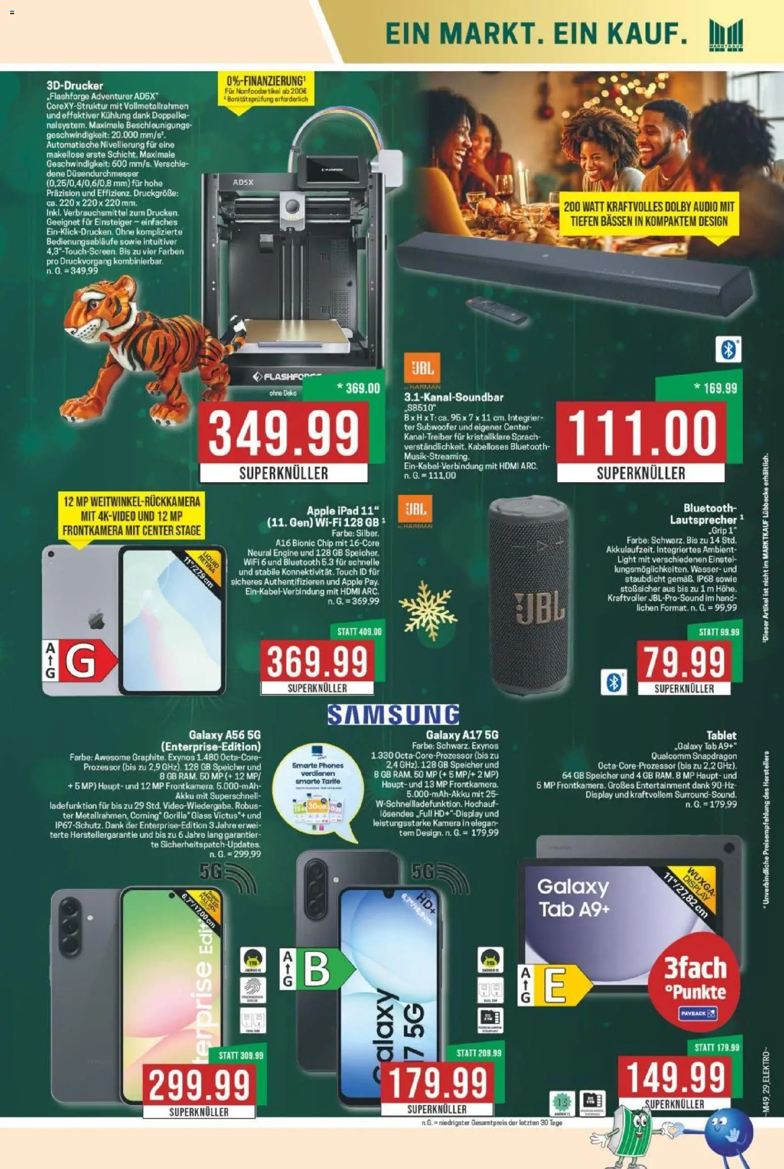 Marktkauf Prospekt 	 – gültig ab 01.12.2025 | Seite: 29 | Produkte: Samsung, Apple, Tablet, Audio