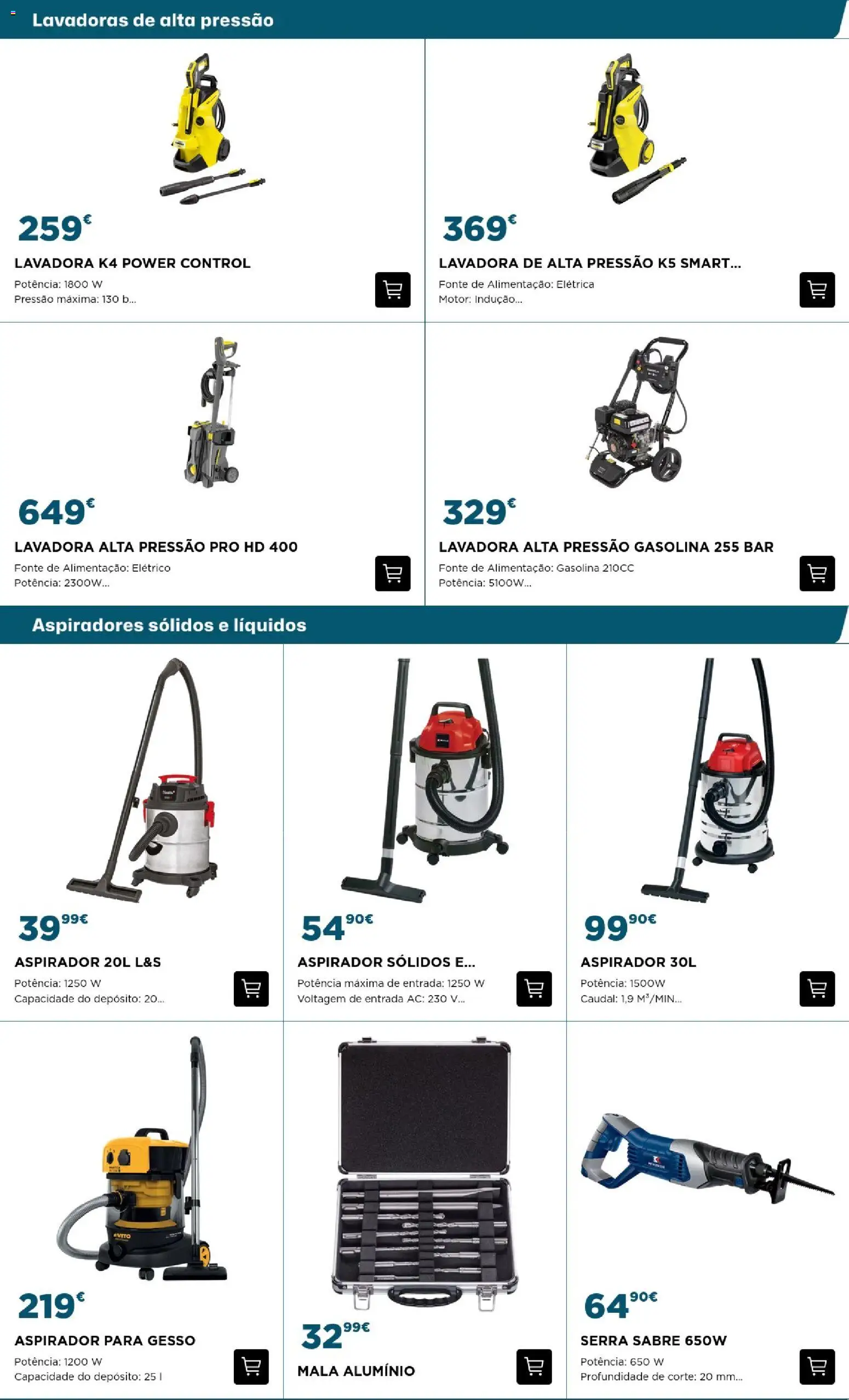 BricoMarché - Ferramentas - 24p - Marinha Grande │ válido de 29.11.2025 | Página: 6 | Produtos: Lavadora alta pressão, Aspirador