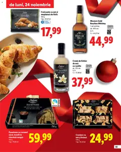 Ofertele Lidl valabile de la 23.10.2025 | Pagină: 51 | Produse: Lichior, Unt, Ciocolată, Bourbon