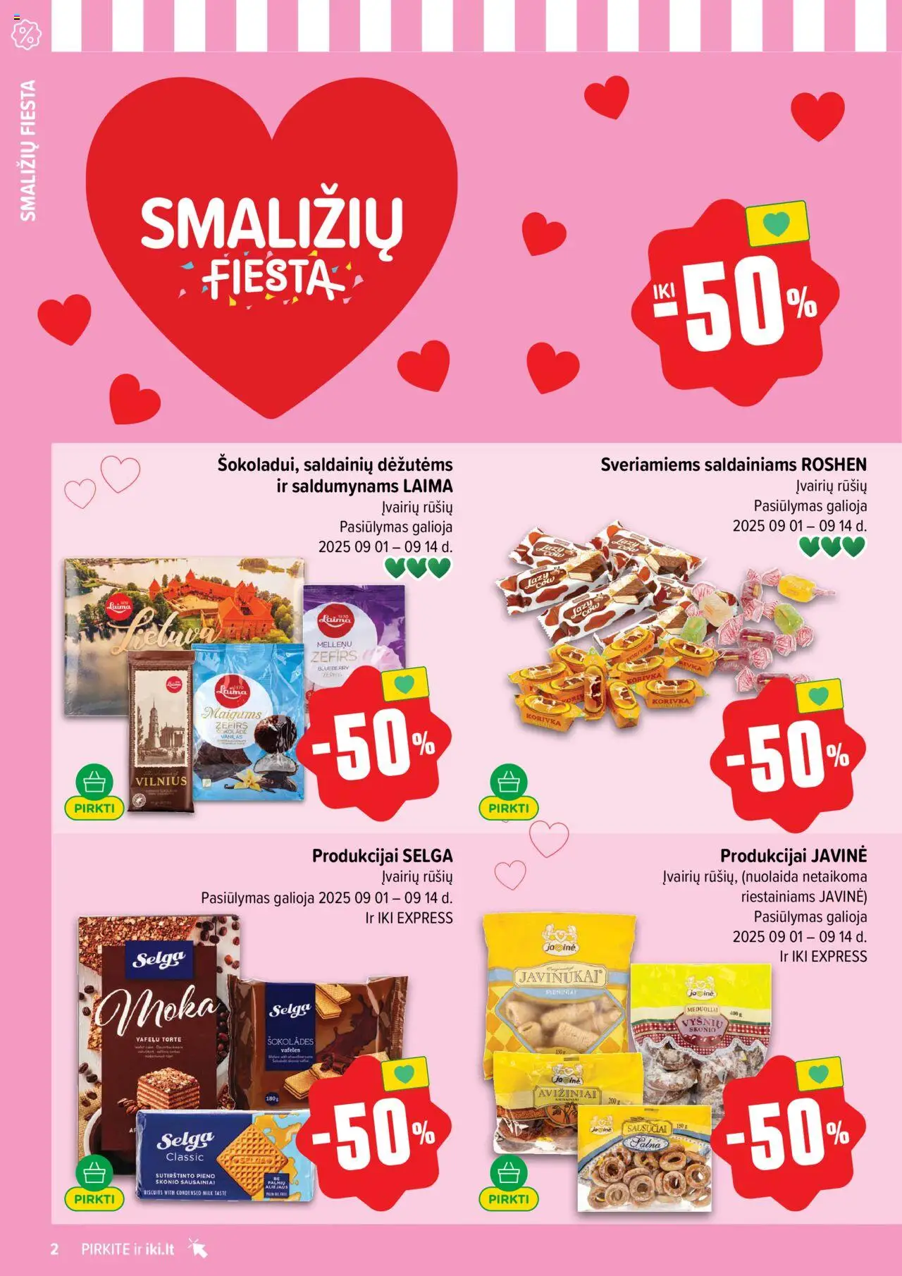 IKI akcijos nuo 08.09.2025 | Puslapis: 2 | Prekių: Sausainiai