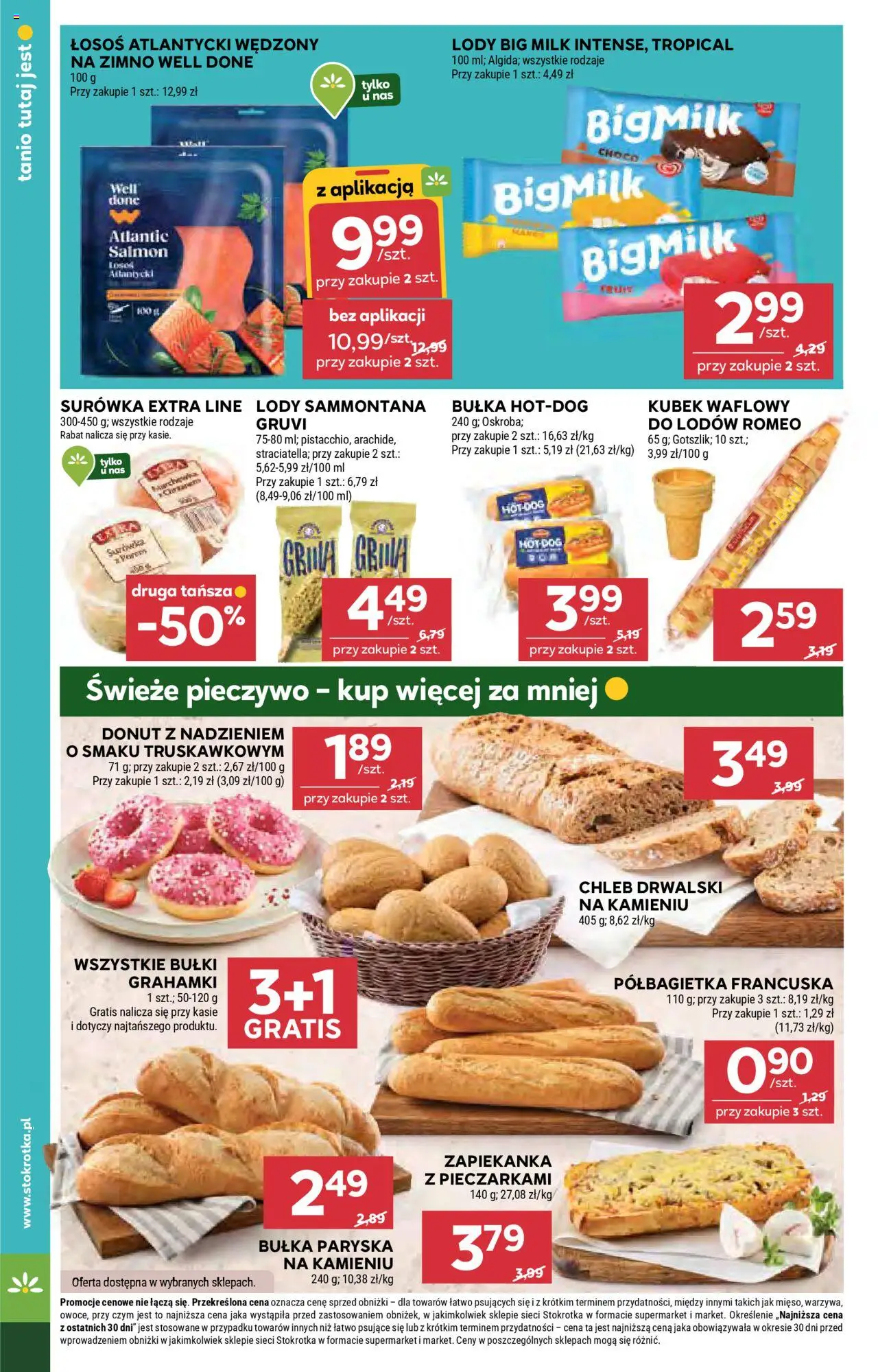 Stokrotka Gazetka - Market od 13.08.2025 | Strona: 18 | Produkty: Zapiekanka, Łosoś, Bułka, Lody