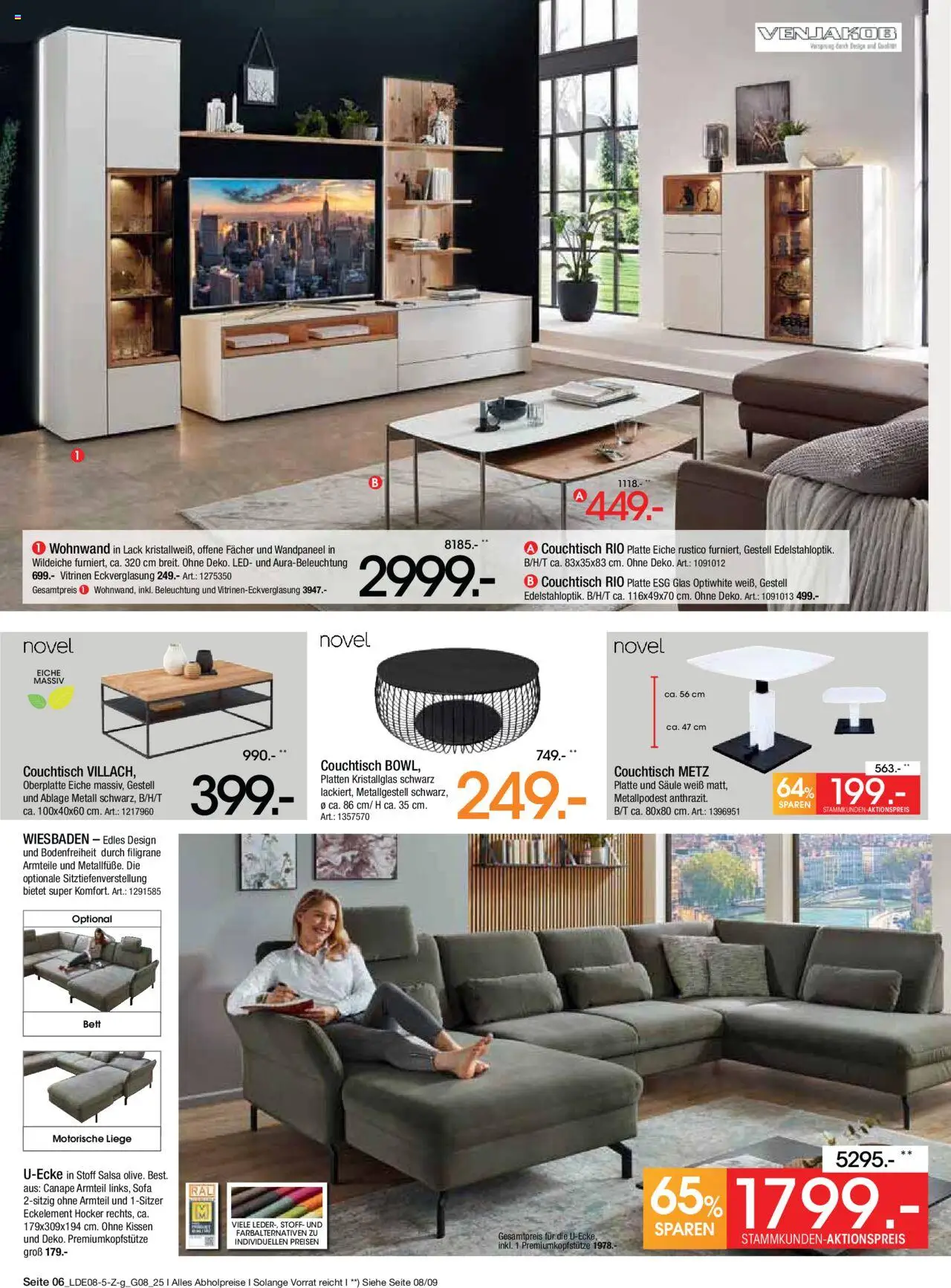 Zurbrüggen Prospekt Bonus Sonder-Tage - gültig ab dem 02.08.2025 | Seite: 6 | Produkte: Kissen, Sofa, Couchtisch, Liege