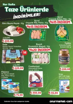 09.10.2025 tarihinden itibaren geçerli olan Onur Market kataloğu önizlemesi | Sayfa: 2