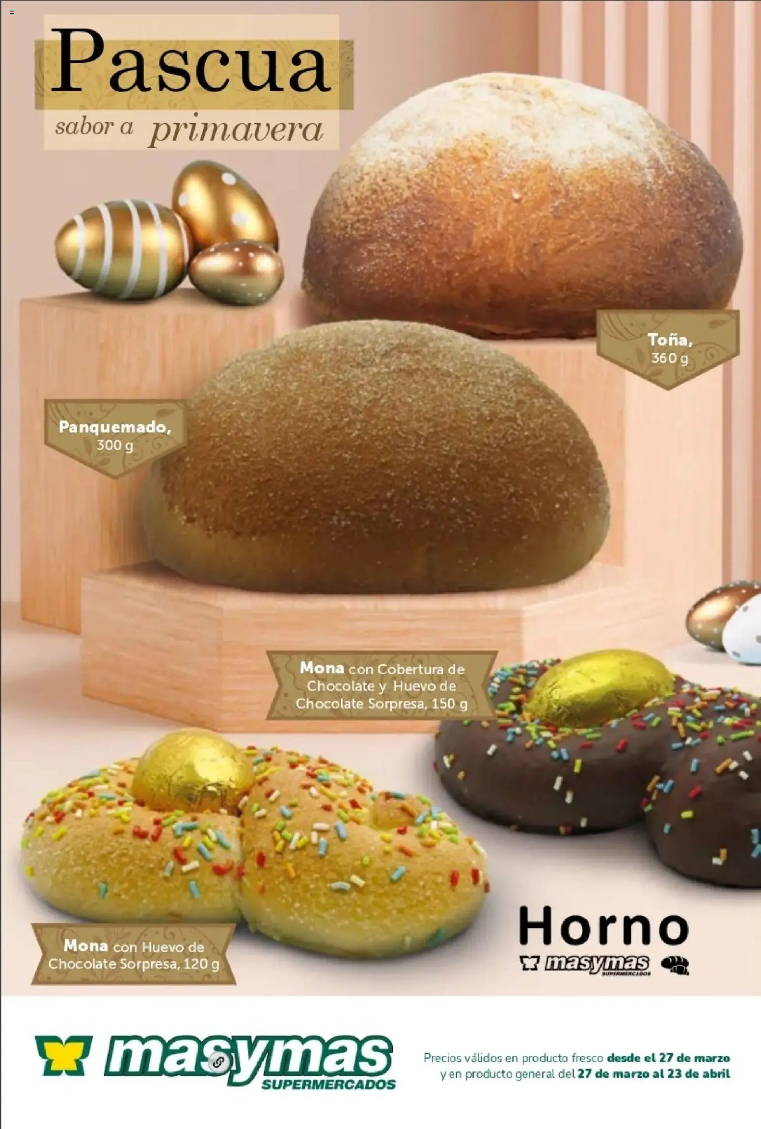 Masymas folleto │ válido desde el 27.03.2026 | Página: 1 | Productos: General, Chocolate, Horno, Πάνες