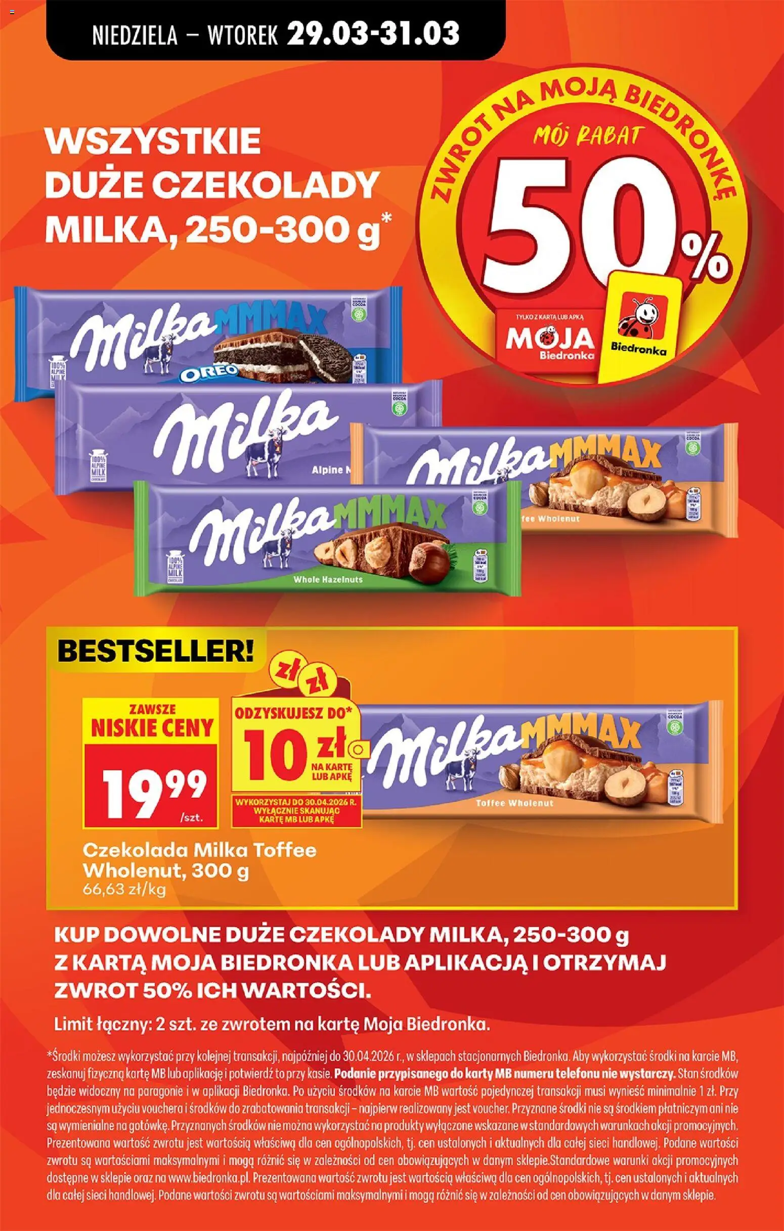 Biedronka gazetka od niedzieli od 29.03.2026 | Strona: 89 | Produkty: Czekolady, Czekolada milka, Milka, Czekolada