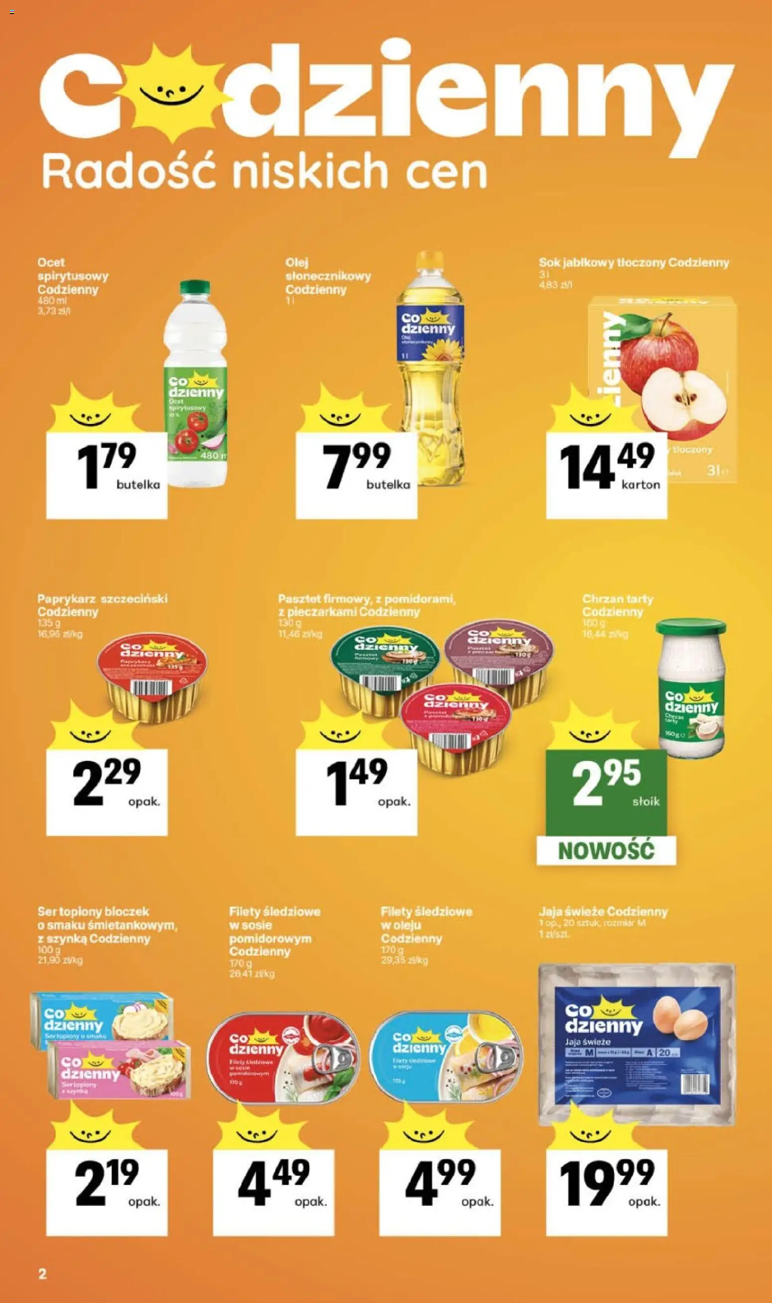 Delikatesy Centrum Gazetka - Sklepy Własne od 05.02.2026 | Strona: 2 | Produkty: Ocet spirytusowy, Paprykarz, Sok jabłkowy, Sok