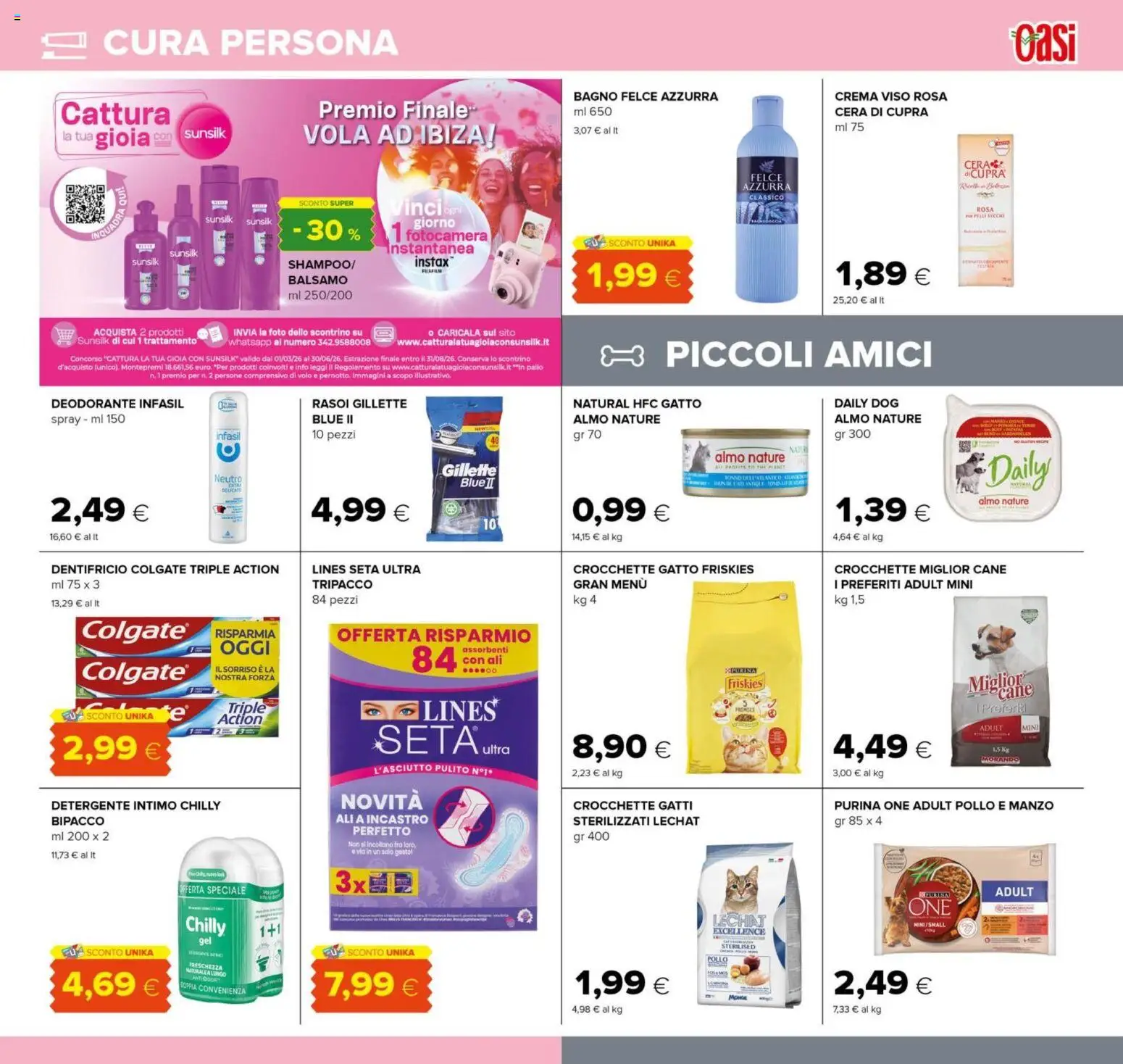 Volantino Oasi del 12.03.2026 | Pagina: 19 | Prodotti: Balsamo, Pollo, Crema viso, Fotocamera