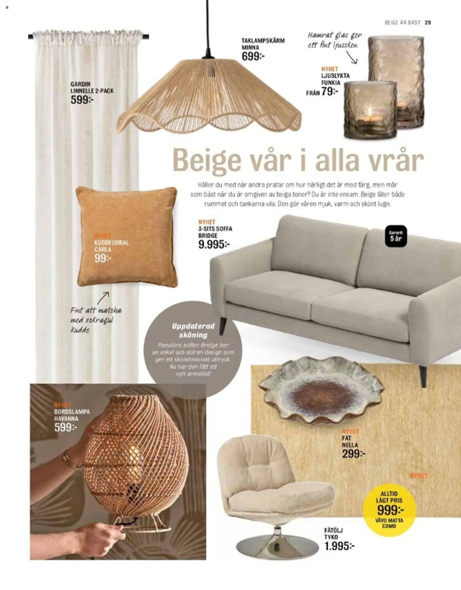 Mio reklamblad aktuell från 01.03.2026 | Sida: 29 | Produkter: Bordslampa, Gardin, Fåtölj, Matta
