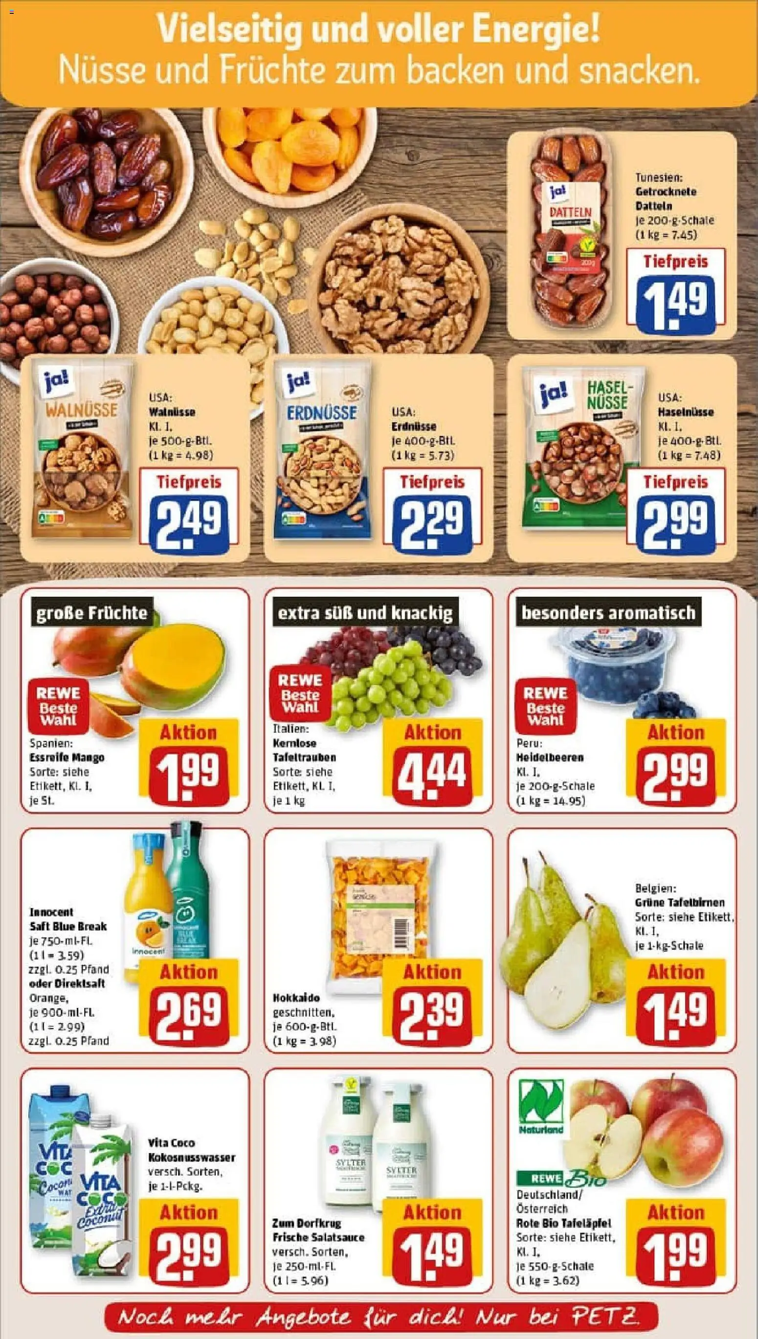 Rewe prospekt Neunkirchen	 – gültig ab 26.10.2025 | Seite: 8 | Produkte: Walnüsse, Mango, Saft, Nüsse
