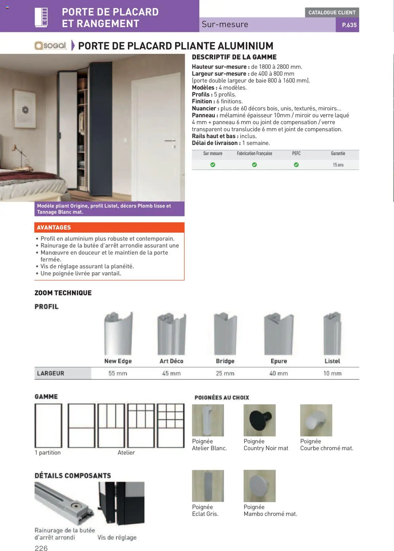  | Page: 226 | Produits: Porte, Poignées, Laque, Miroir