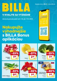 Billa leták platný od 01.10.2025