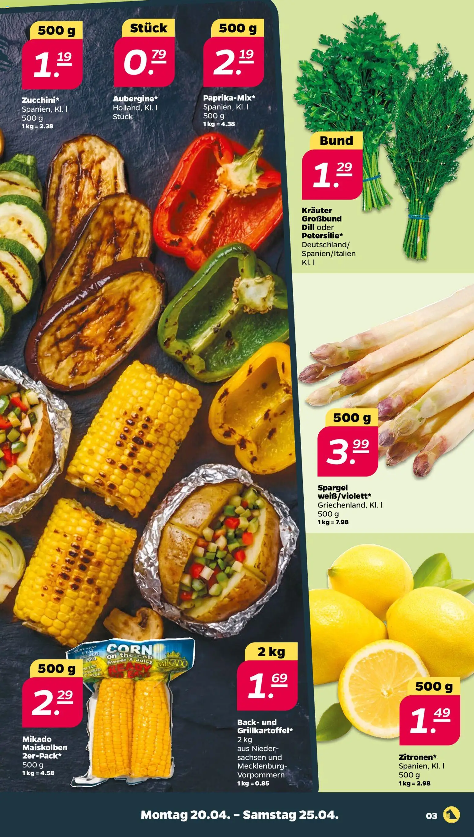 Netto Prospekt 	 – gültig ab 20.04.2026 | Seite: 3 | Produkte: Spargel, Dill