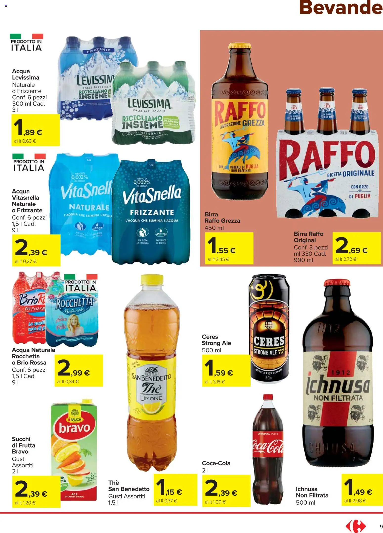 Volantino Carrefour del 27.11.2025 | Pagina: 9 | Prodotti: Cereali, Acqua, Frutta, Acqua naturale