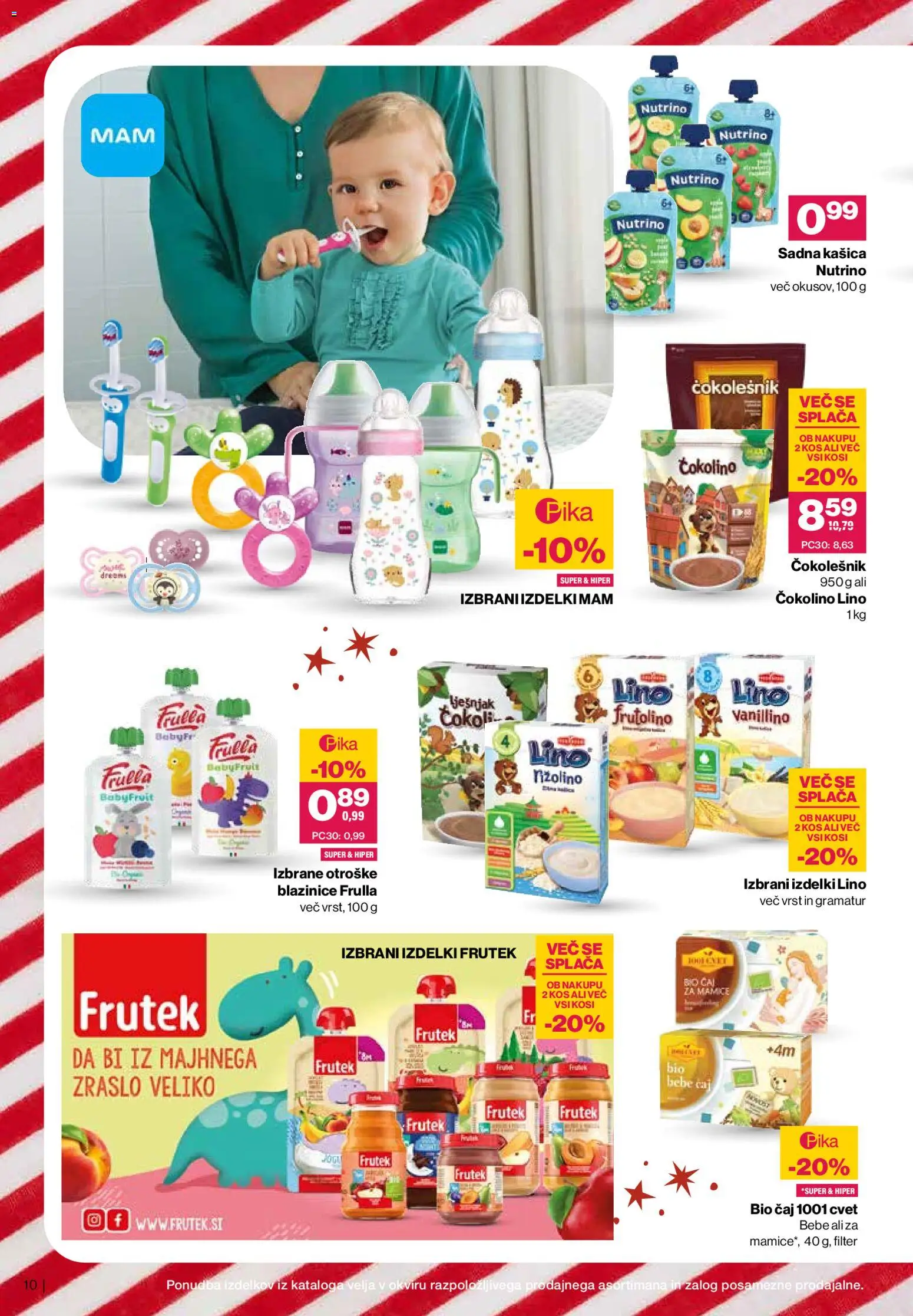 Novi Mercator katalog ponudbe – veljaven od 12.11.2025 | Stran: 10 | Izdelki: Kos, Čokolino, Čokolešnik, Caj