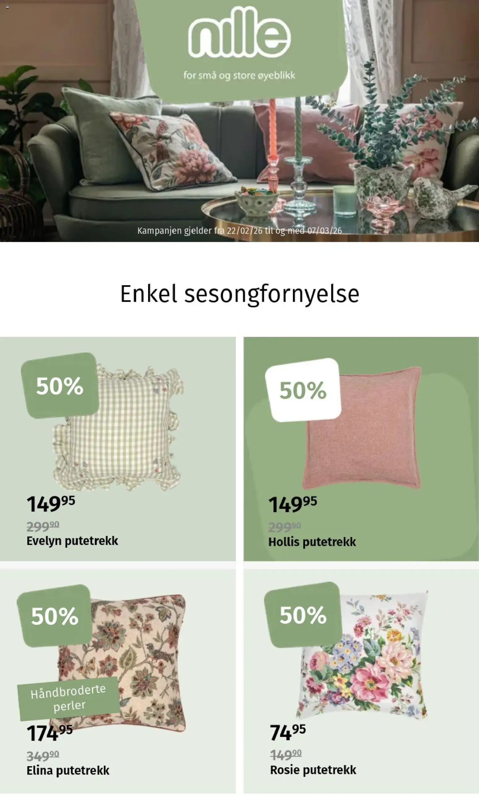 {H1} | Side: 1 | Produkter: Putetrekk