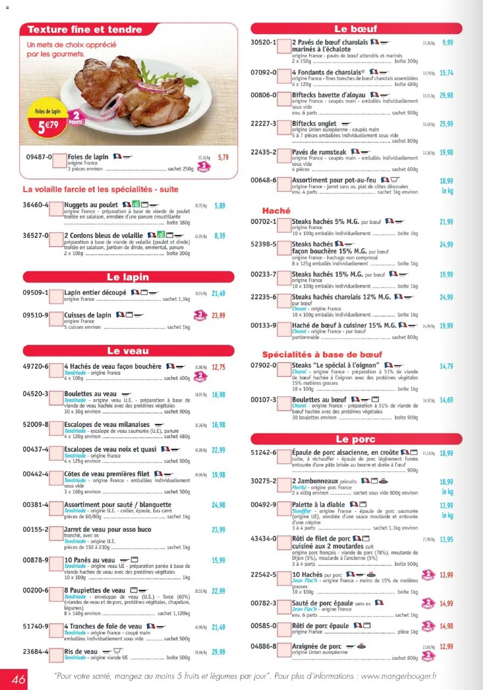 {H1} | Page: 46 | Produits: Base, Viande de bœuf, Pâte brisée, Viande