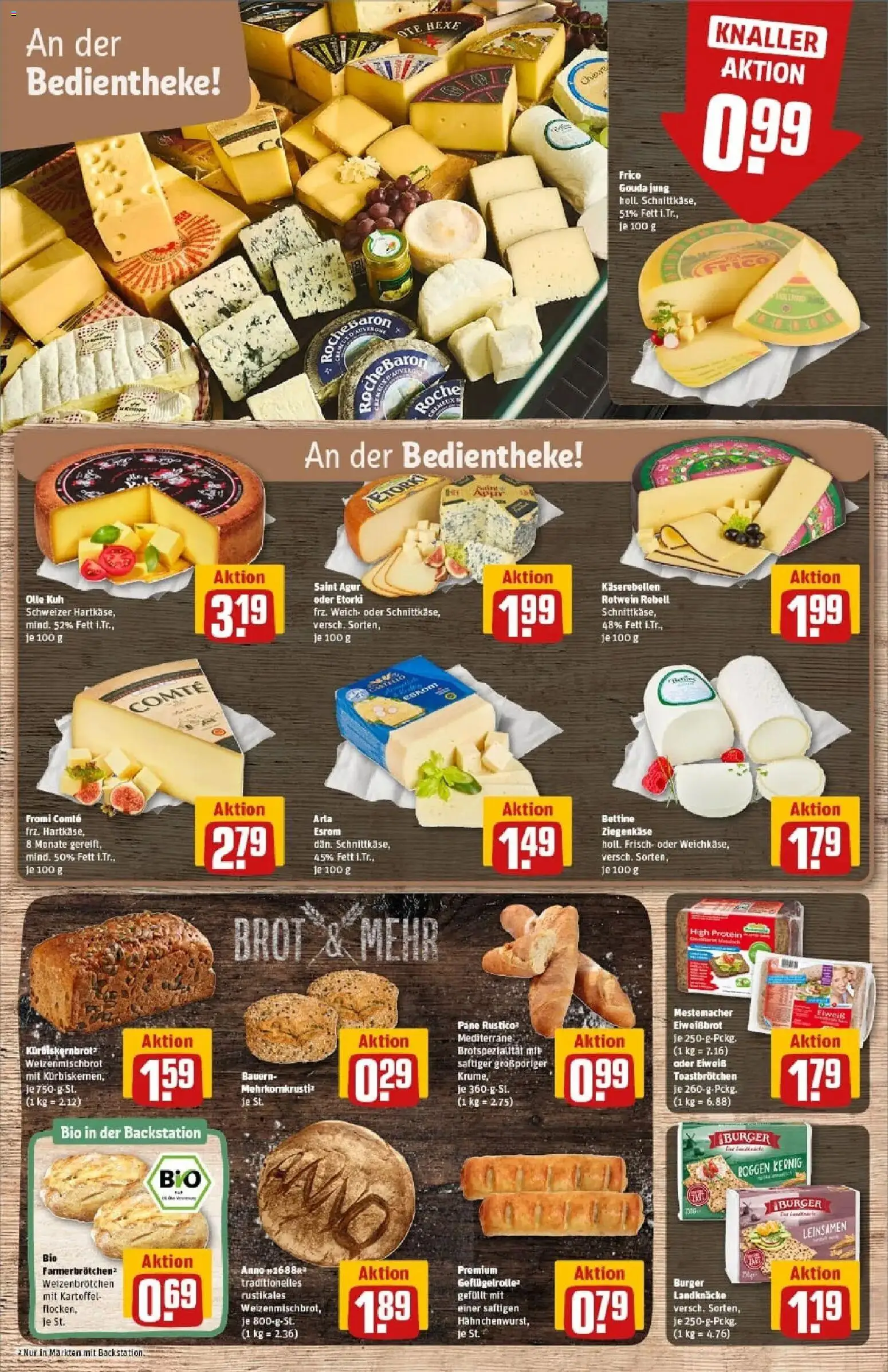 Rewe prospekt Elsterwerda	 – gültig ab 02.02.2026 | Seite: 13 | Produkte: Rotwein, Ziegenkäse, Burger, Brot