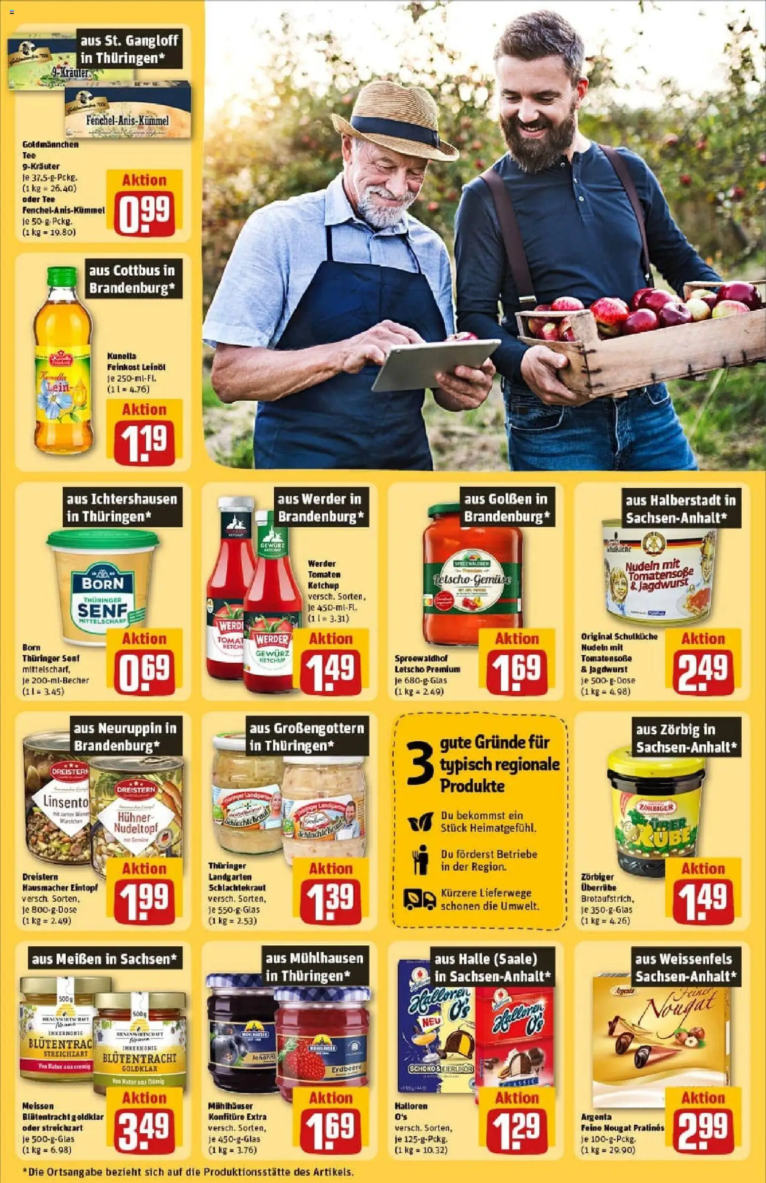Rewe prospekt Wernigerode	 – gültig ab 26.10.2025 | Seite: 29 | Produkte: Leinöl, Gemüse, Nudeln, Ketchup
