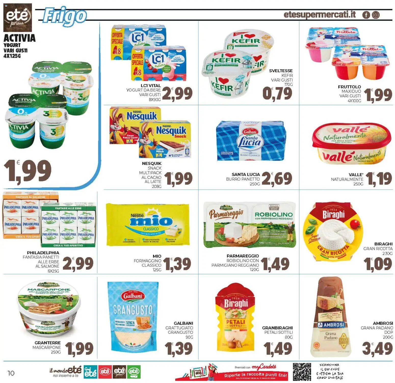 Volantino Eté del 02.12.2025 | Pagina: 10 | Prodotti: Burro, Grana Padano, Cacao, Parmigiano reggiano