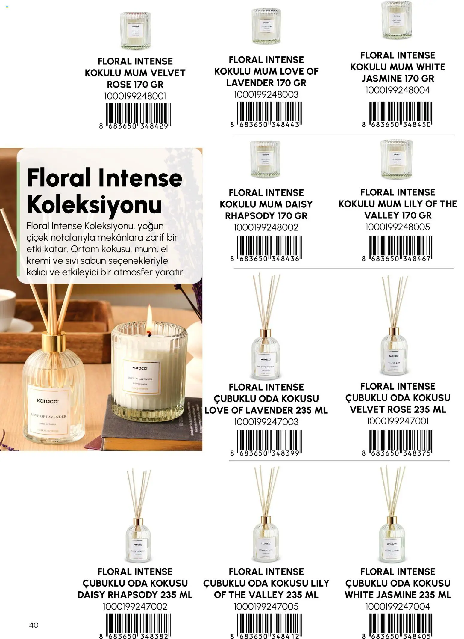 Karaca Home Katalog Dekoratif - İlkbahar / Yaz 2026 - 01.03.2026 tarihinden itibaren geçerlidir | Sayfa: 40 | Ürünler: Oda kokusu, El kremi, Sabun