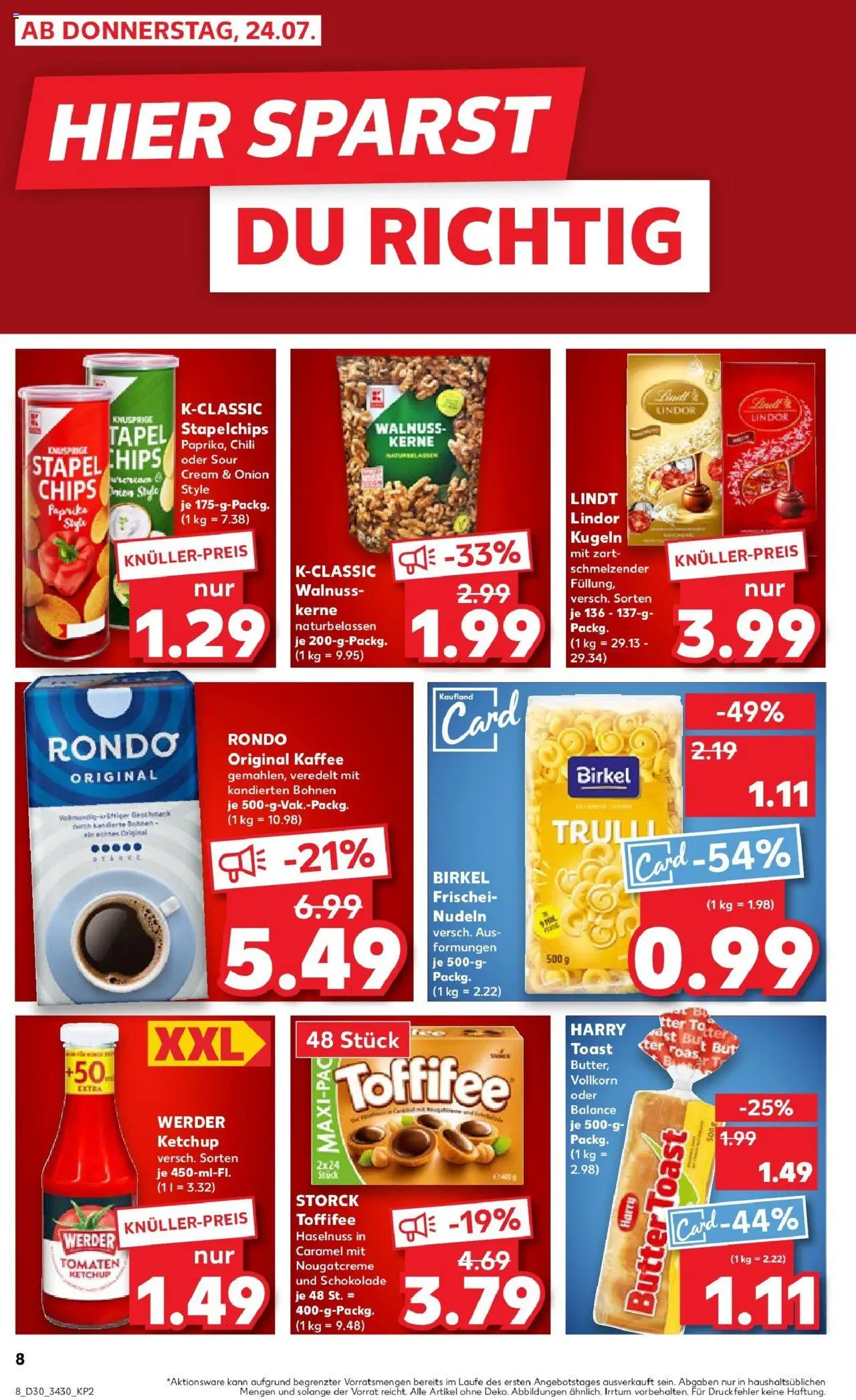 Kaufland prospekt Eisenhüttenstadt	 - gültig ab dem 24.07.2025 | Seite: 8 | Produkte: Schokolade, Tomaten, Paprika, Ketchup