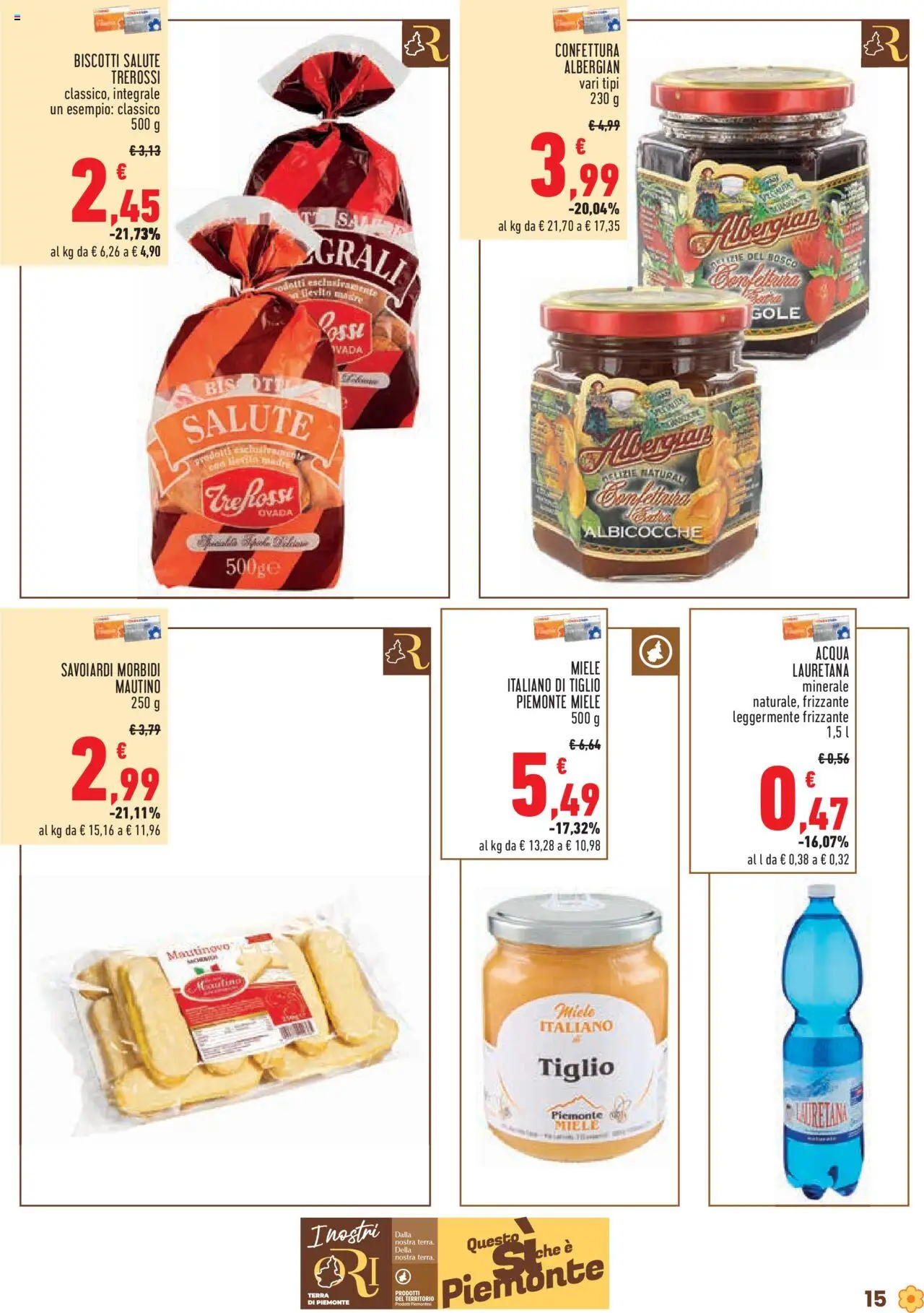 Volantino Conad del 05.06.2025 | Pagina: 15 | Prodotti: Acqua, Albicocche, Miele, Savoiardi