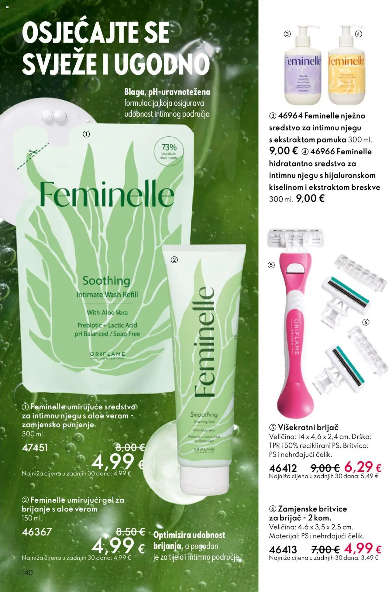 Oriflame katalog | vrijedi od 08.10.2025 | Stranica: 140 | Proizvodi: Gel za brijanje, Brijač, Zamjenske britvice