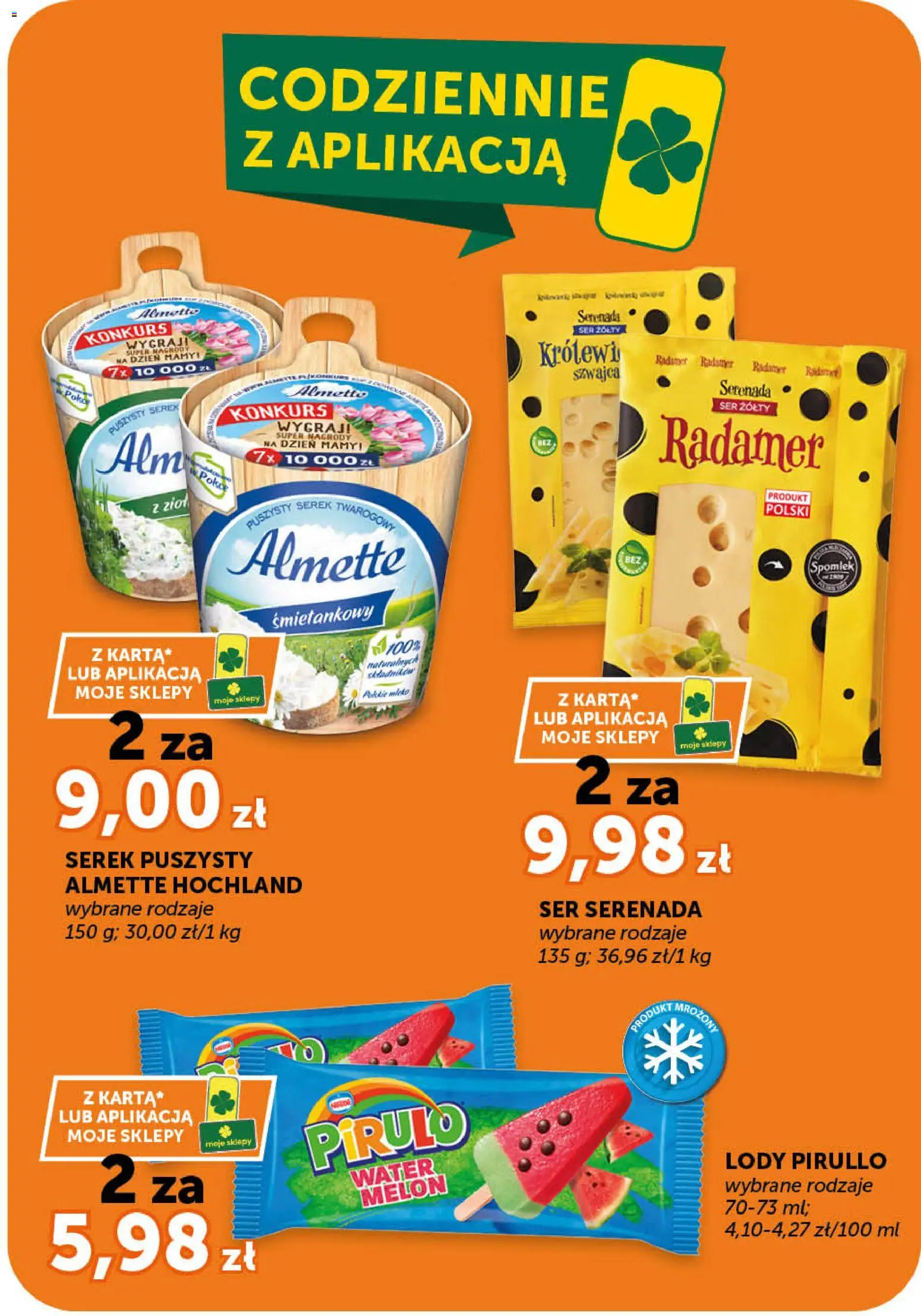 Euro Sklep gazetka - Market od 23.04.2026 | Strona: 14 | Produkty: Serek, Mleko, Ser, Lody