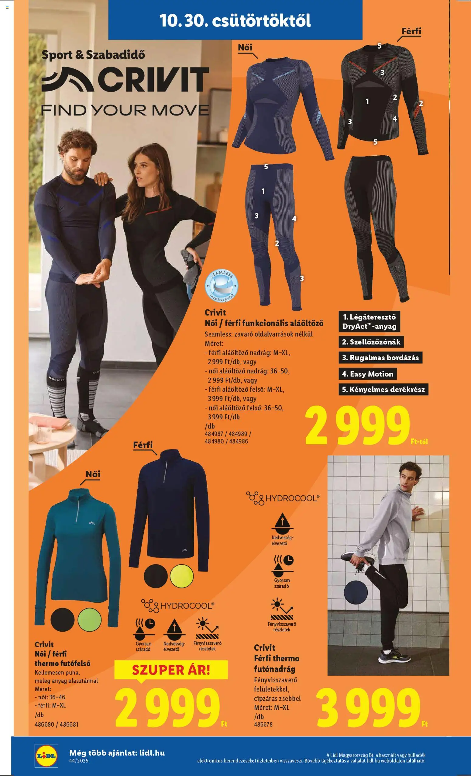 Lidl akciós ujság - amely érvényes a következő dátumtól: 30.10.2025 | Oldal: 22 | Termékek: Nadrág