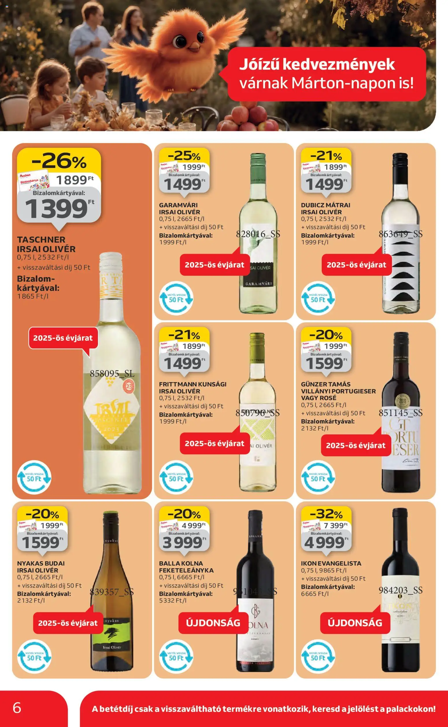 Auchan akciós ujság - amely érvényes a következő dátumtól: 06.11.2025 | Oldal: 6