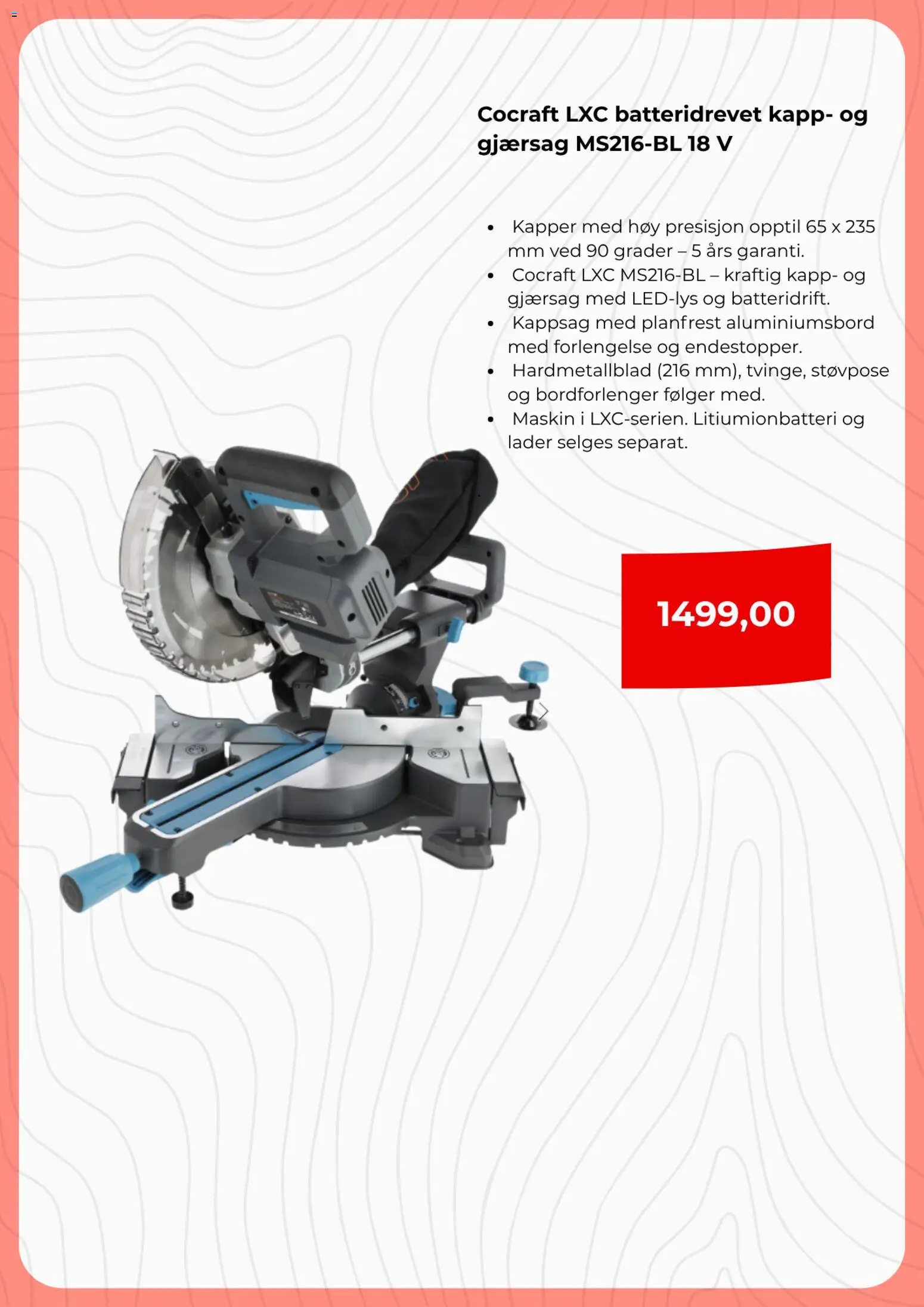 {H1} | Side: 5 | Produkter: Kappsag, Gjærsag