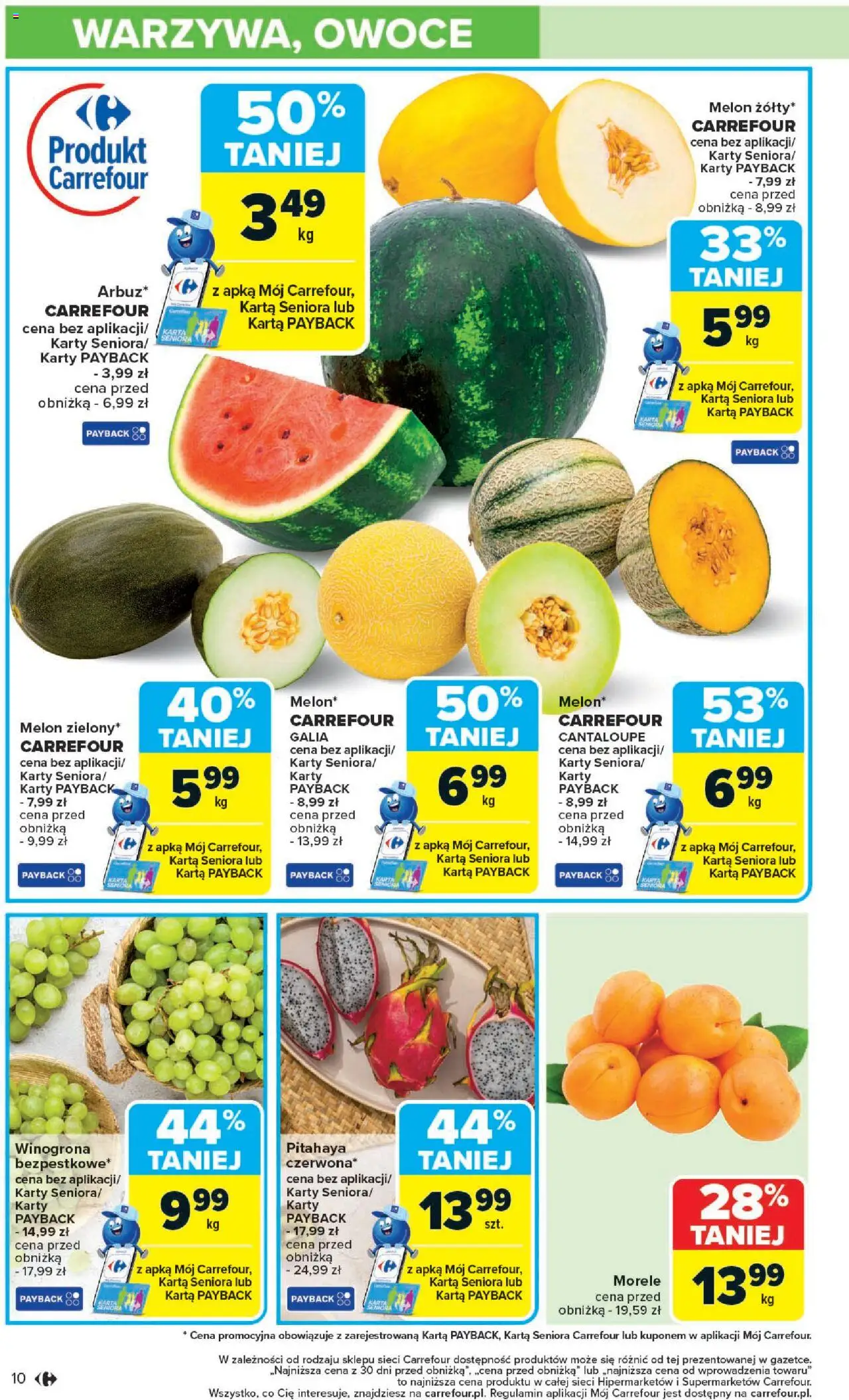 Carrefour Gazetka od 09.06.2025 | Strona: 12 | Produkty: Karta, Winogrona, Morele, Owoce