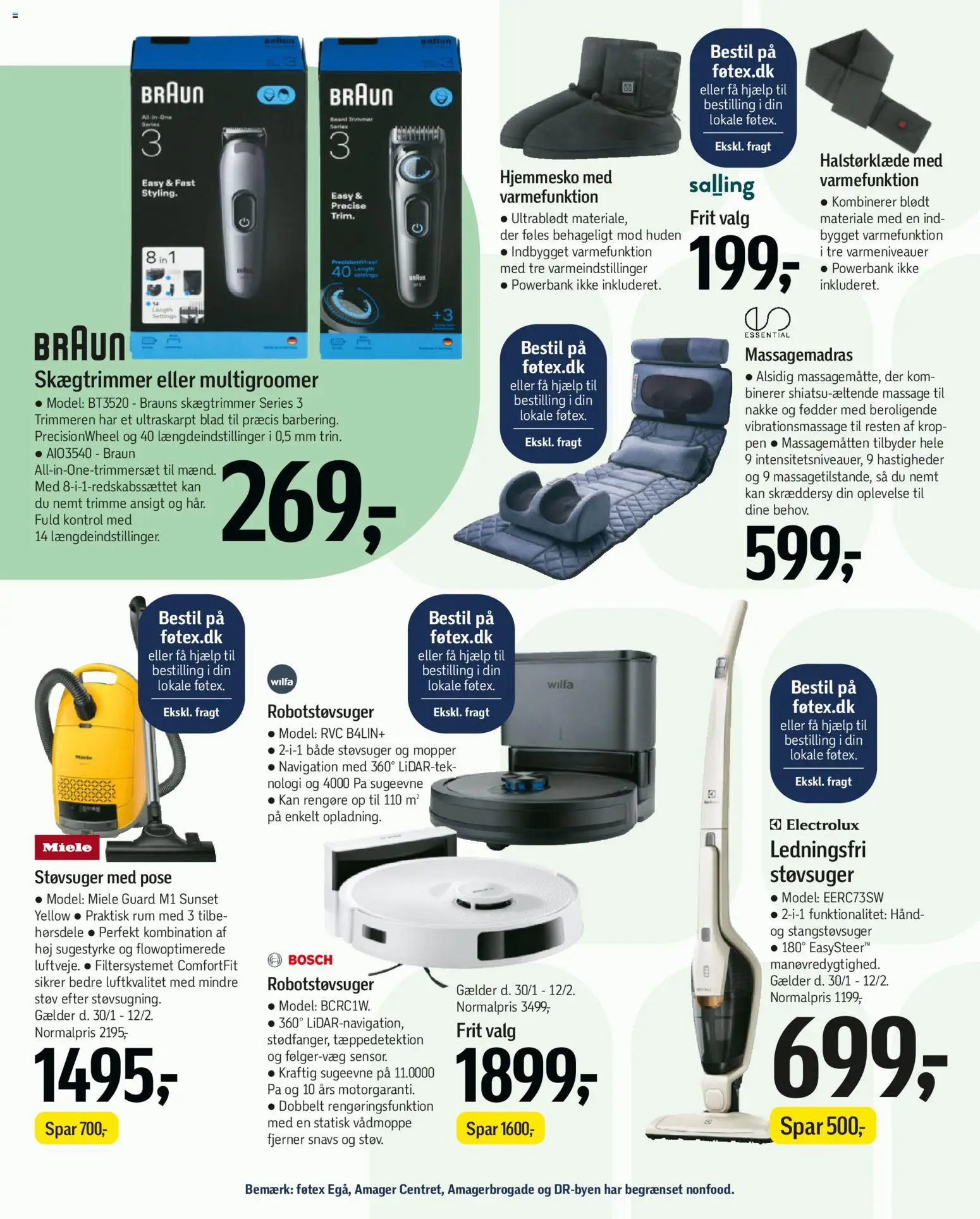 Føtex tilbudsavis – gyldig fra 30.01.2026 | Side: 71 | Produkter: Robotstøvsuger, Hjemmesko, Halstørklæde, Støvsuger