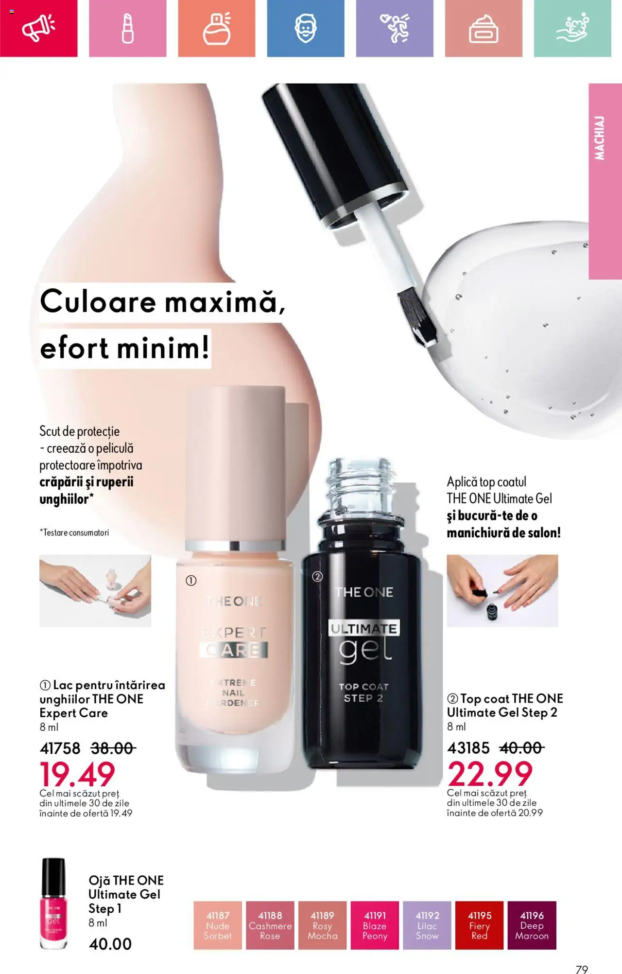 Oriflame catalog 11 2025 – valabil de la 27.07.2025 | Pagină: 79 | Produse: Top coat, Top, Machiaj, Ojă