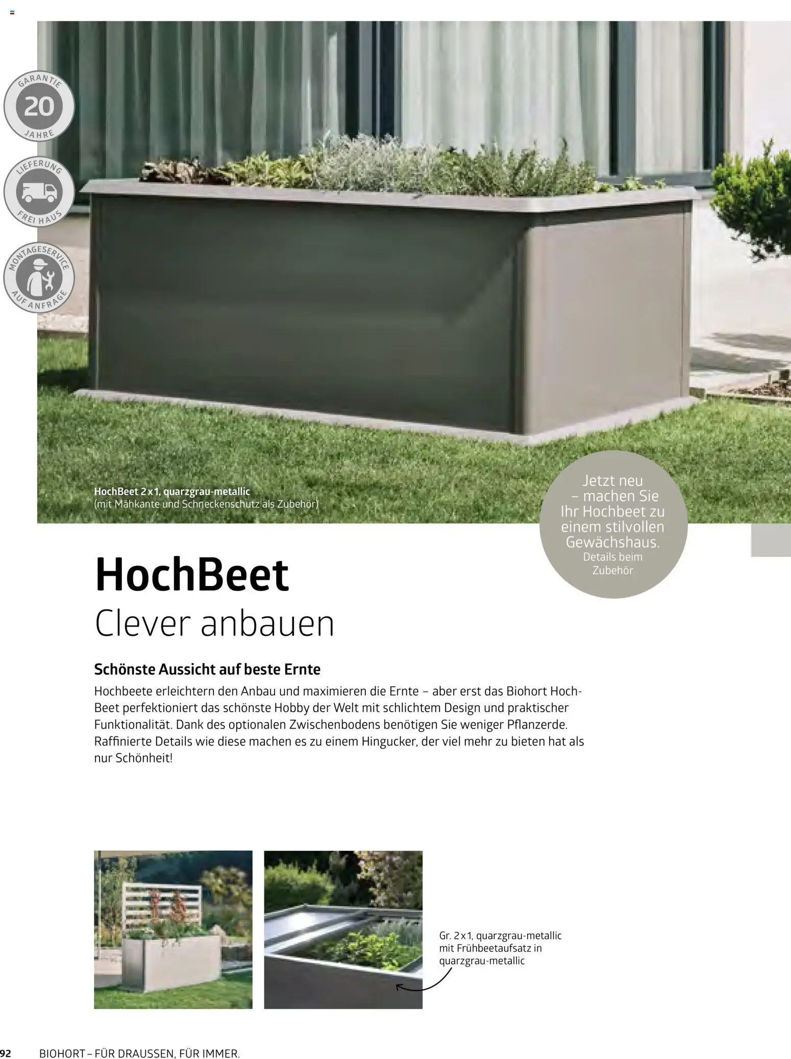 Dehner Biohort – Metall für Garten & Terrasse – gültig ab 01.01.2026 | Seite: 92 | Produkte: Hochbeet