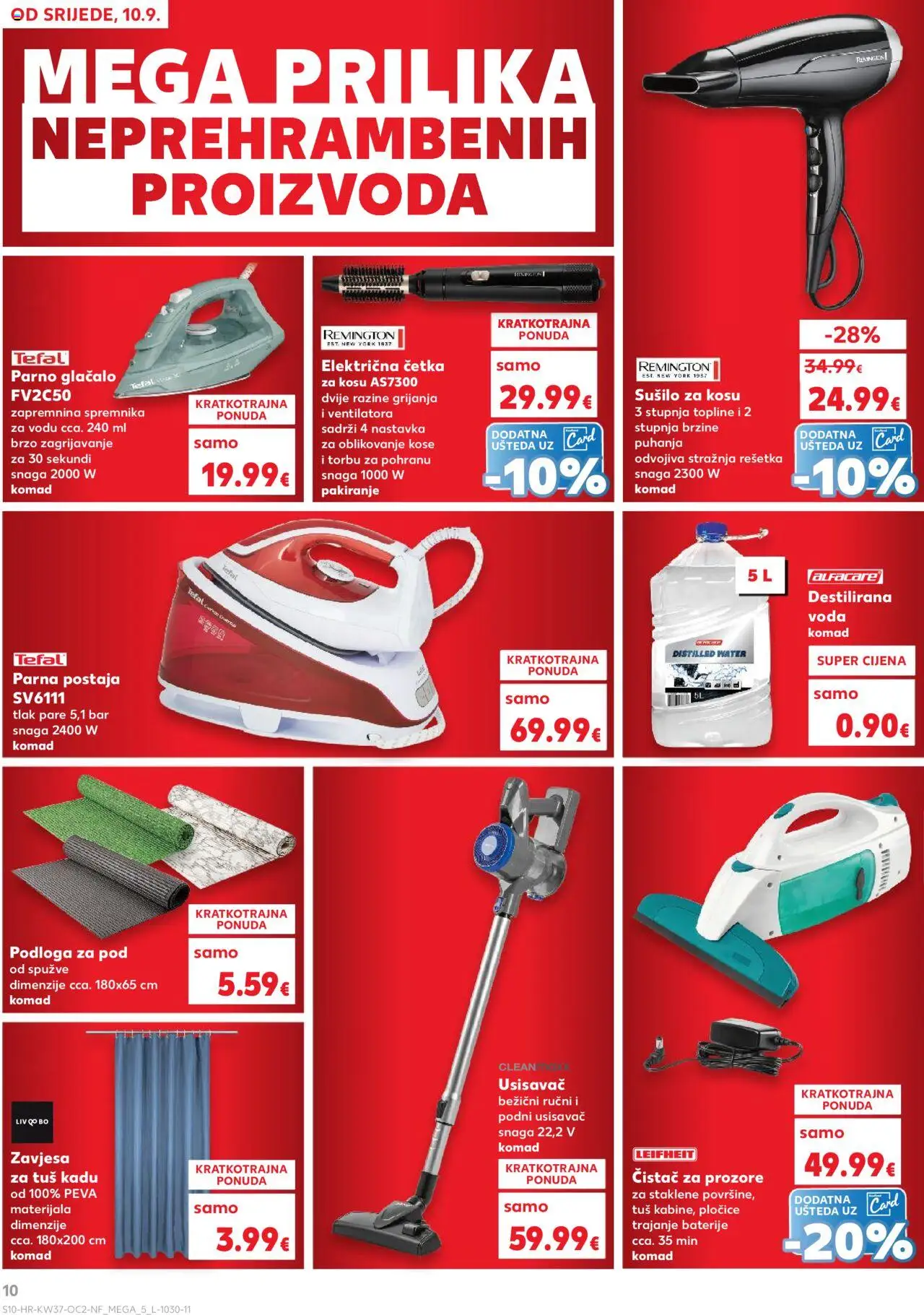 Kaufland katalog | vrijedi od 10.09.2025 | Stranica: 10 | Proizvodi: Usisavač, Sušilo za kosu, Parna postaja, Zavjesa