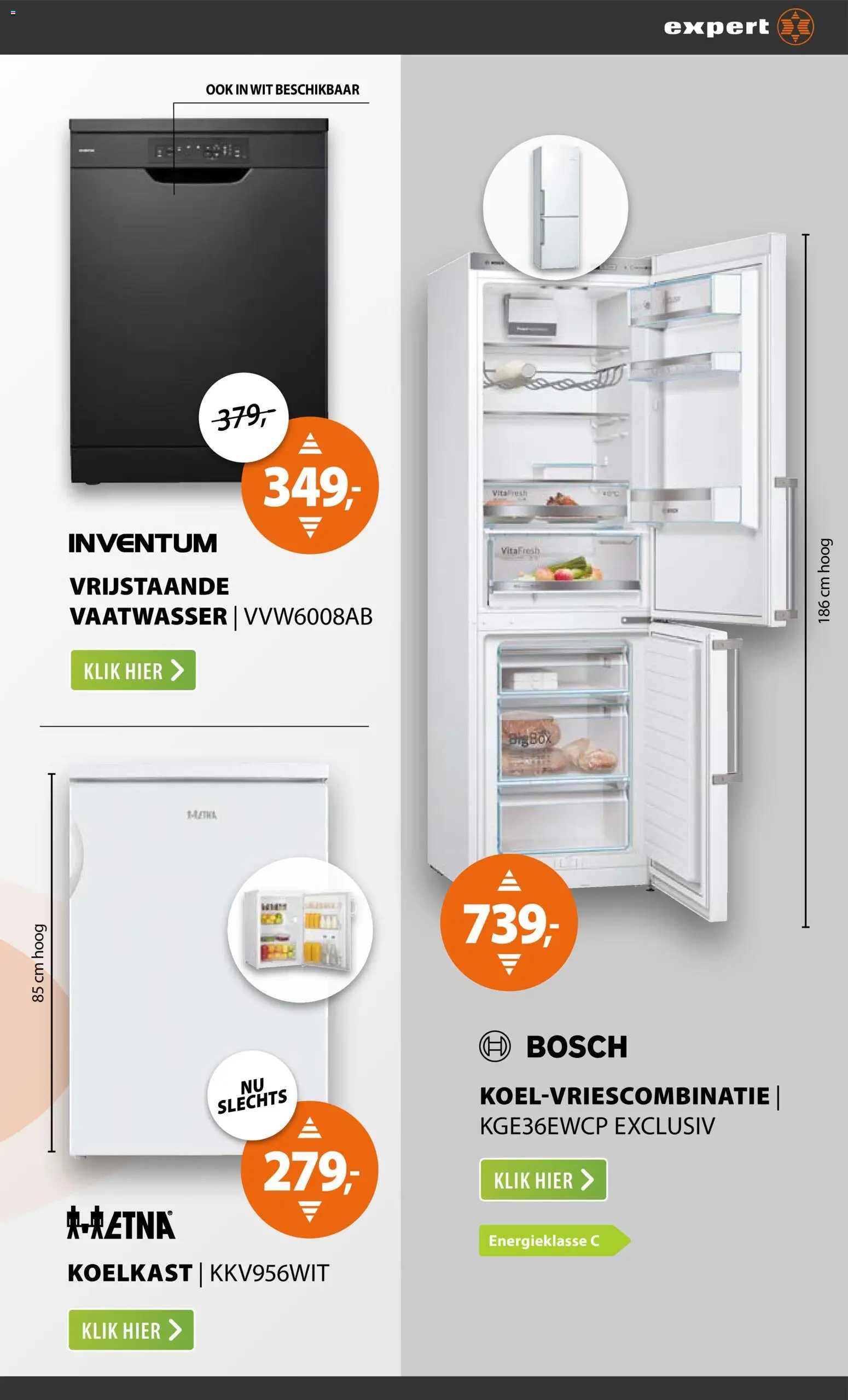 {H1} | Pagina: 19 | Producten: Rush, Koelkast, Vaatwasser