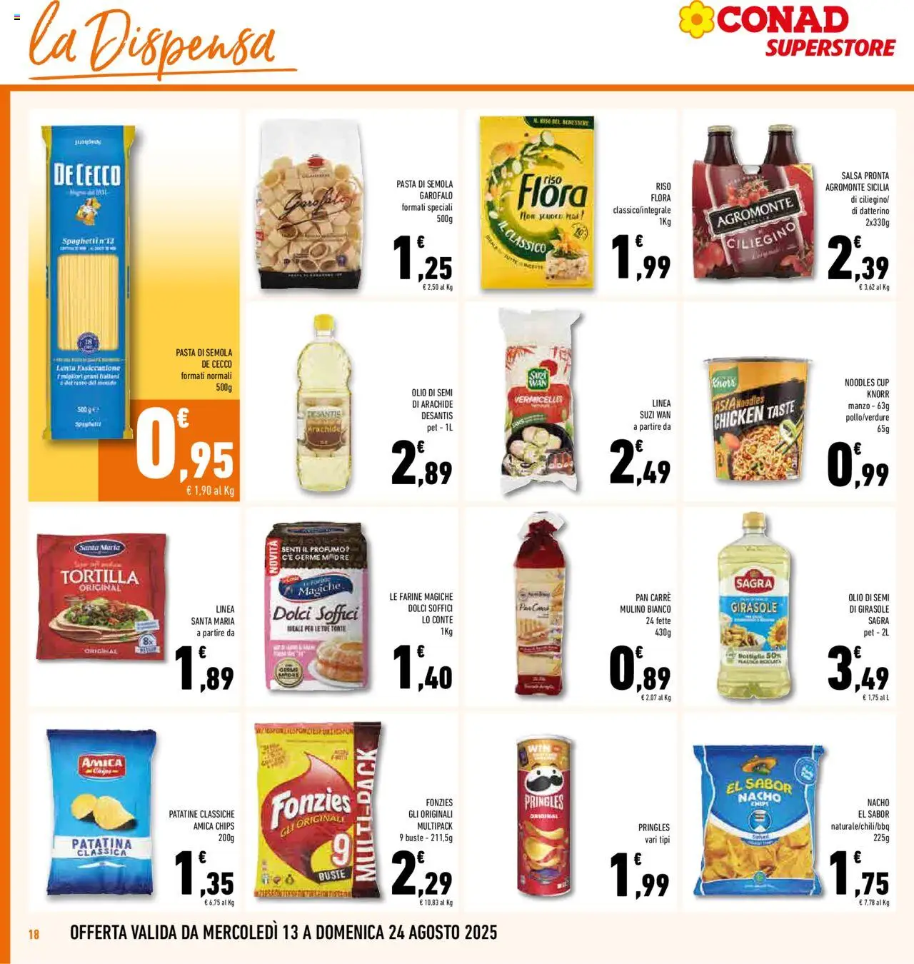 Volantino Conad del 13.08.2025 | Pagina: 18 | Prodotti: Manzo, Salsa, Olio, Olio di semi di girasole