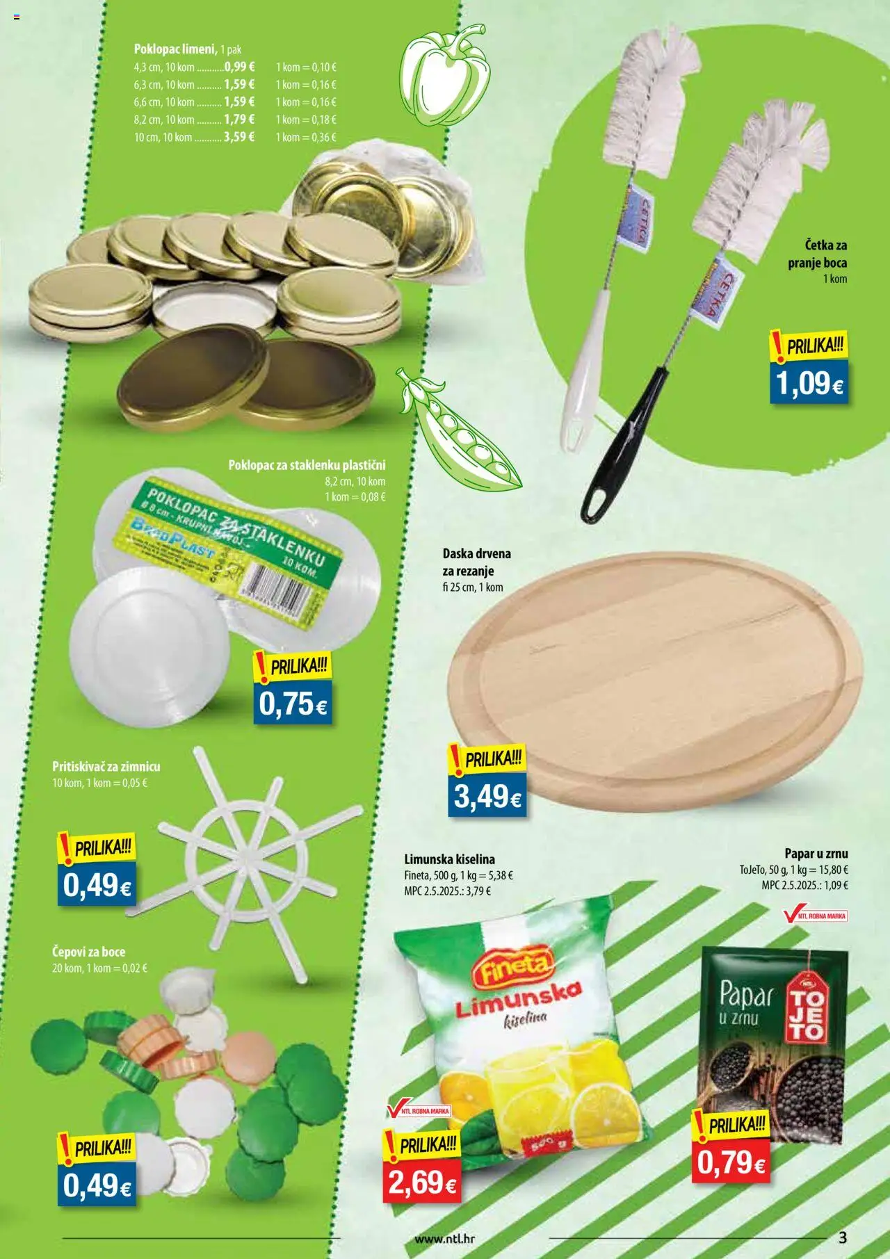 NTL katalog | vrijedi od 10.09.2025 | Stranica: 3 | Proizvodi: Četka, Papar