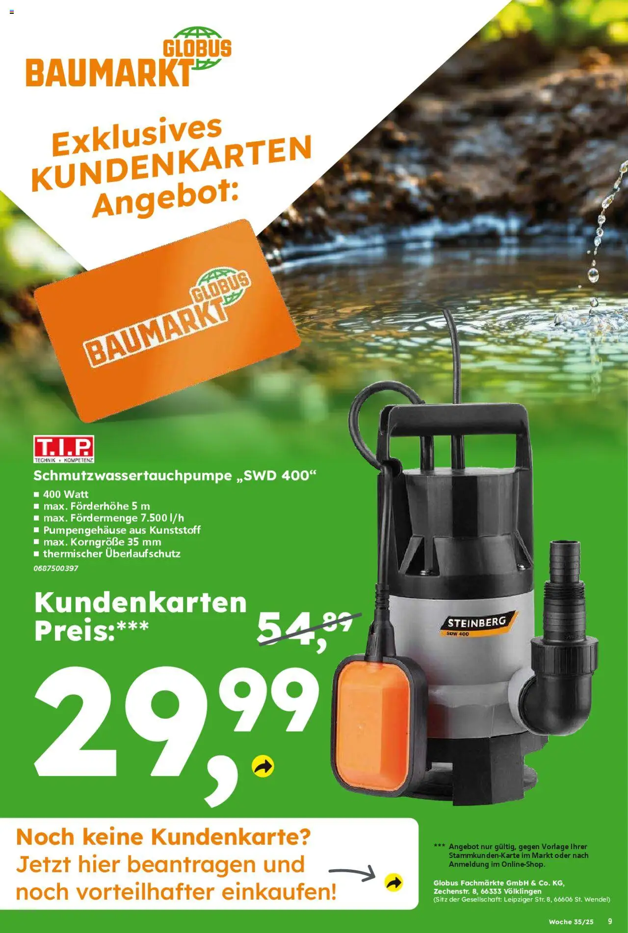 Globus Baumarkt Prospekt 	 - gültig ab dem 25.08.2025 | Seite: 9