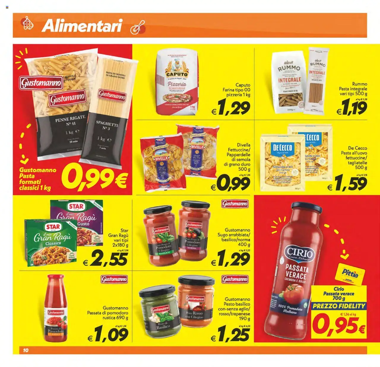 Volantino SuperConveniente del 23.09.2025 | Pagina: 10 | Prodotti: Pasta, Passata di pomodoro, Sugo, Penne