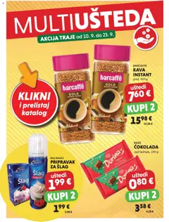 Studenac katalog | vrijedi od 10.09.2025 | Stranica: 2 | Proizvodi: Dorina, Čokolada, Barcaffe, Šlag
