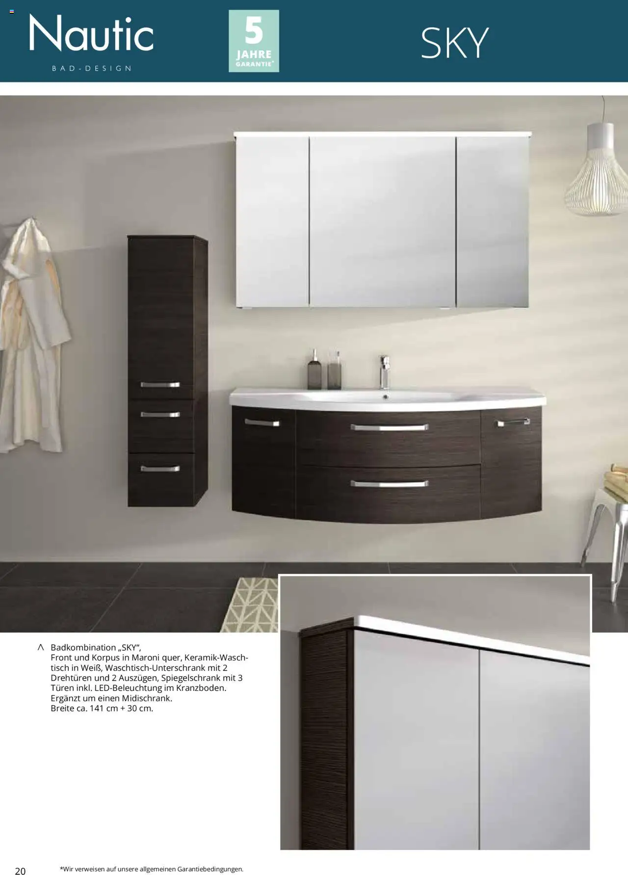 Hammer Zuhause Nautic Badmoebel - gültig ab dem 01.01.2024 | Seite: 20 | Produkte: Tisch, Bad, Spiegelschrank