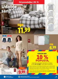 Lidl katalog akcije – veljaven od 23.12.2025 | Stran: 43 | Izdelki: Pižama, Odeja, Posteljnina, Rjuha