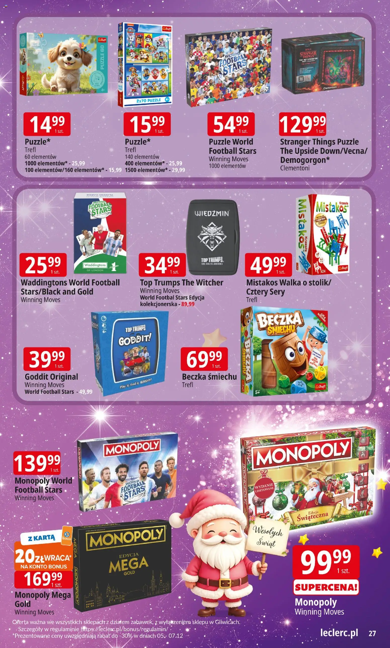 E.Leclerc Gazetka - Elbląg zabawki od 12.11.2025 | Strona: 26 | Produkty: Karta, Top, Gra, Sery