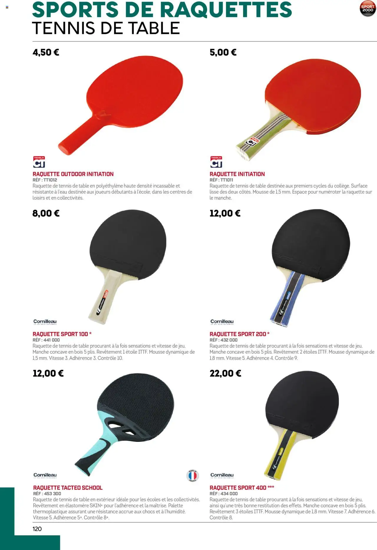  | Page: 120 | Produits: Mousse, Table