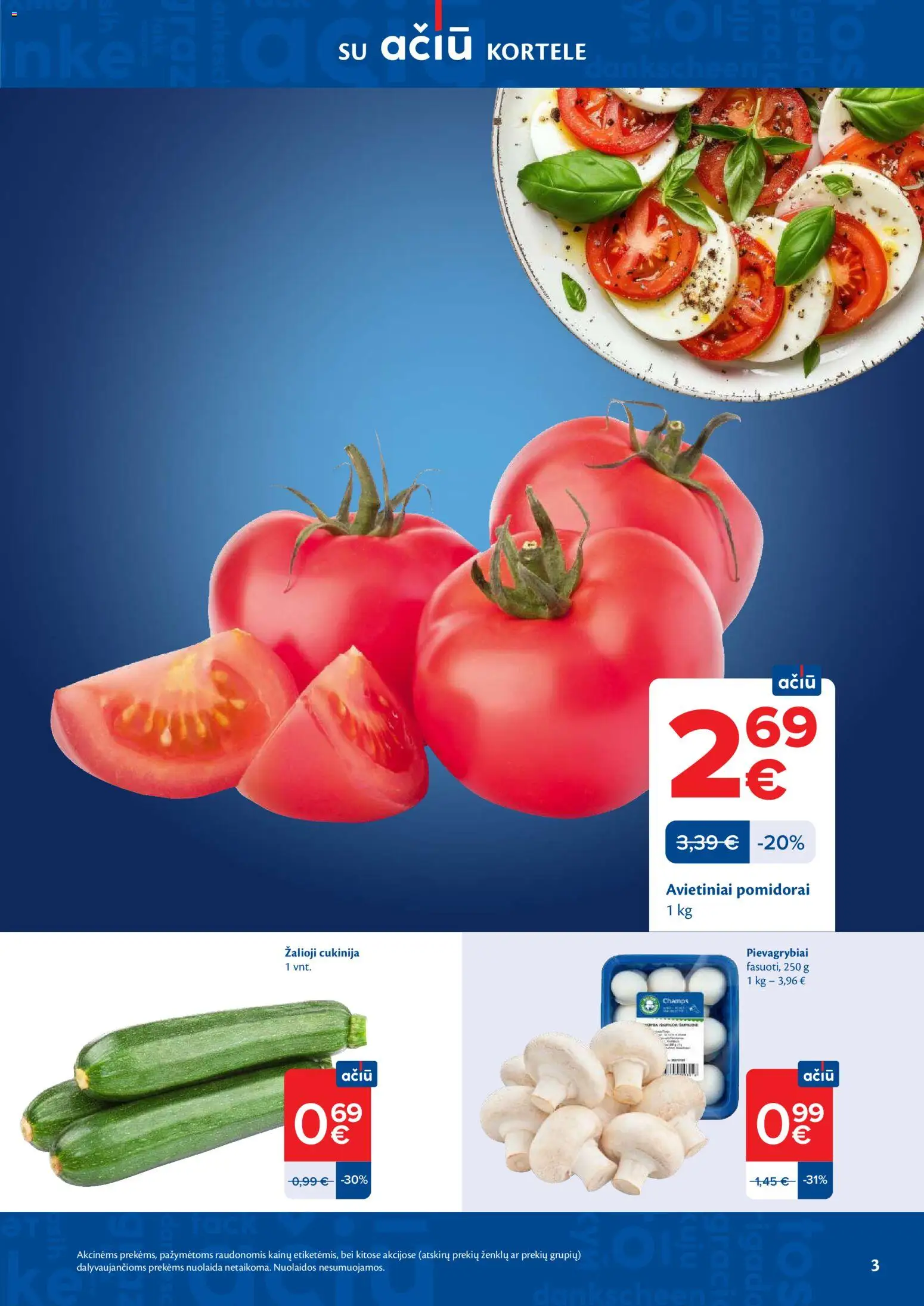 MAXIMA akcijos nuo 14.04.2026 | Puslapis: 3 | Prekių: Pievagrybiai, Pomidorai
